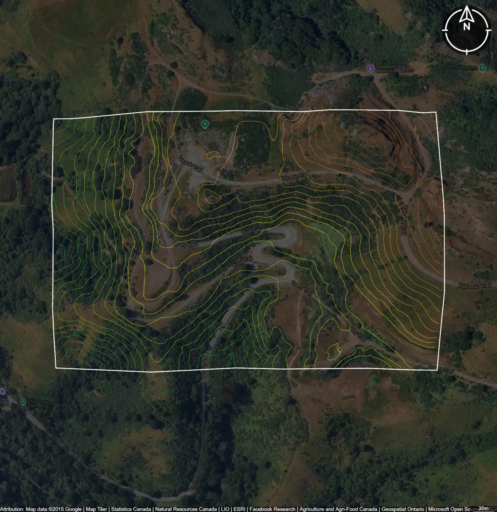 LiDAR Contours in Equator