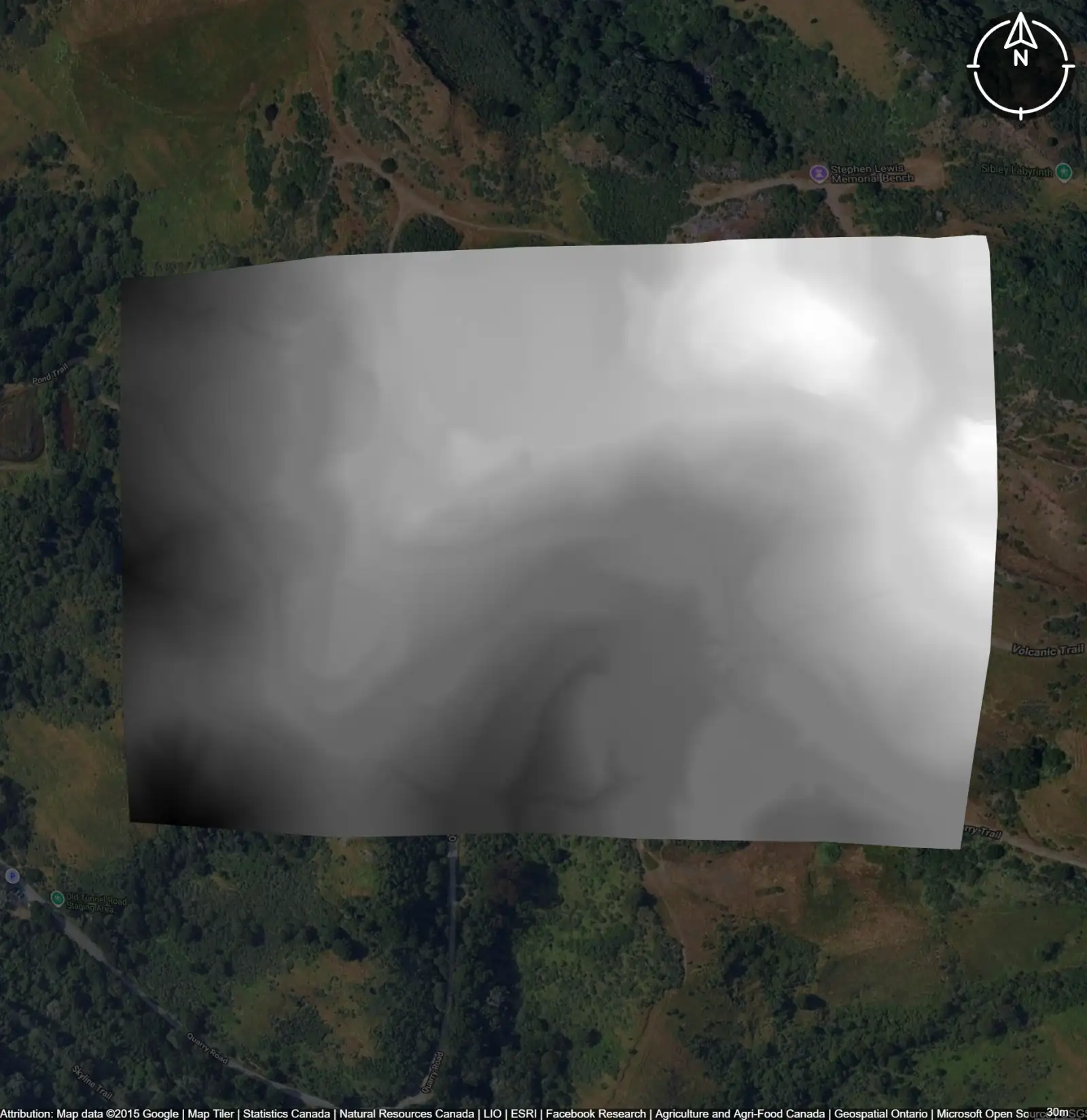 LiDAR DEM in Equator.