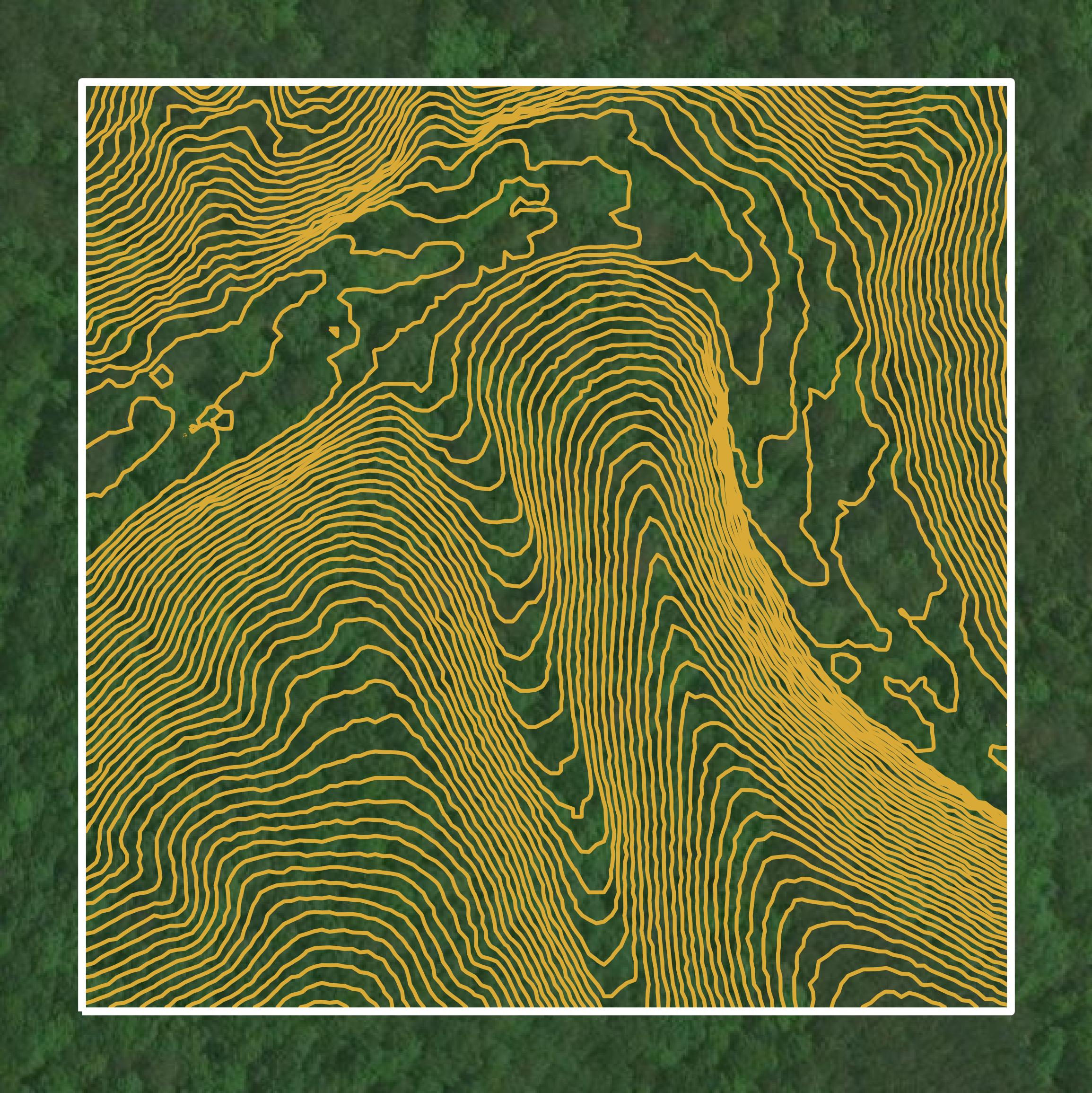 This image shows a contour map in Blount County created using GIS data in Equator.