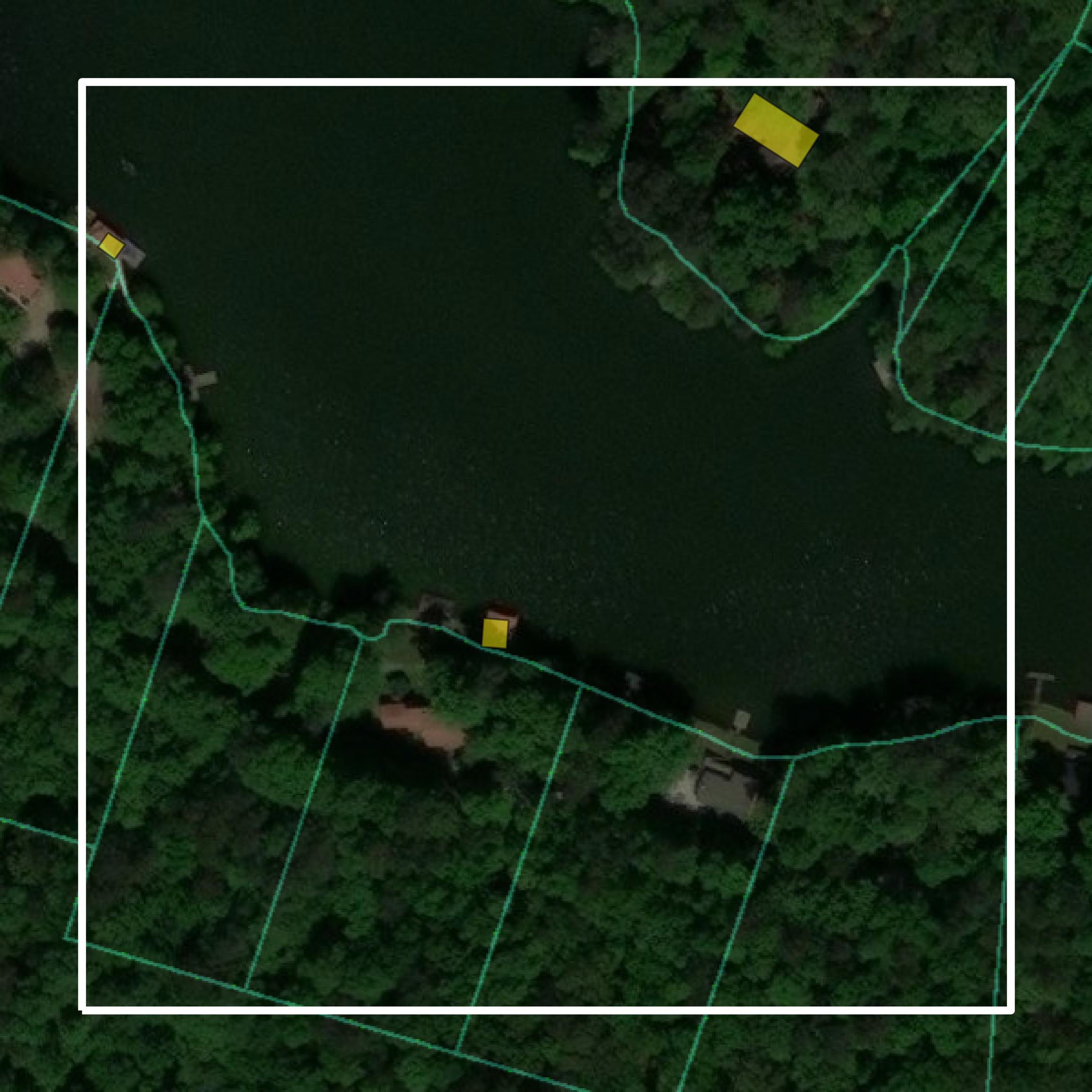 This image shows parcel and building data in Cleburne County created using GIS data in Equator.