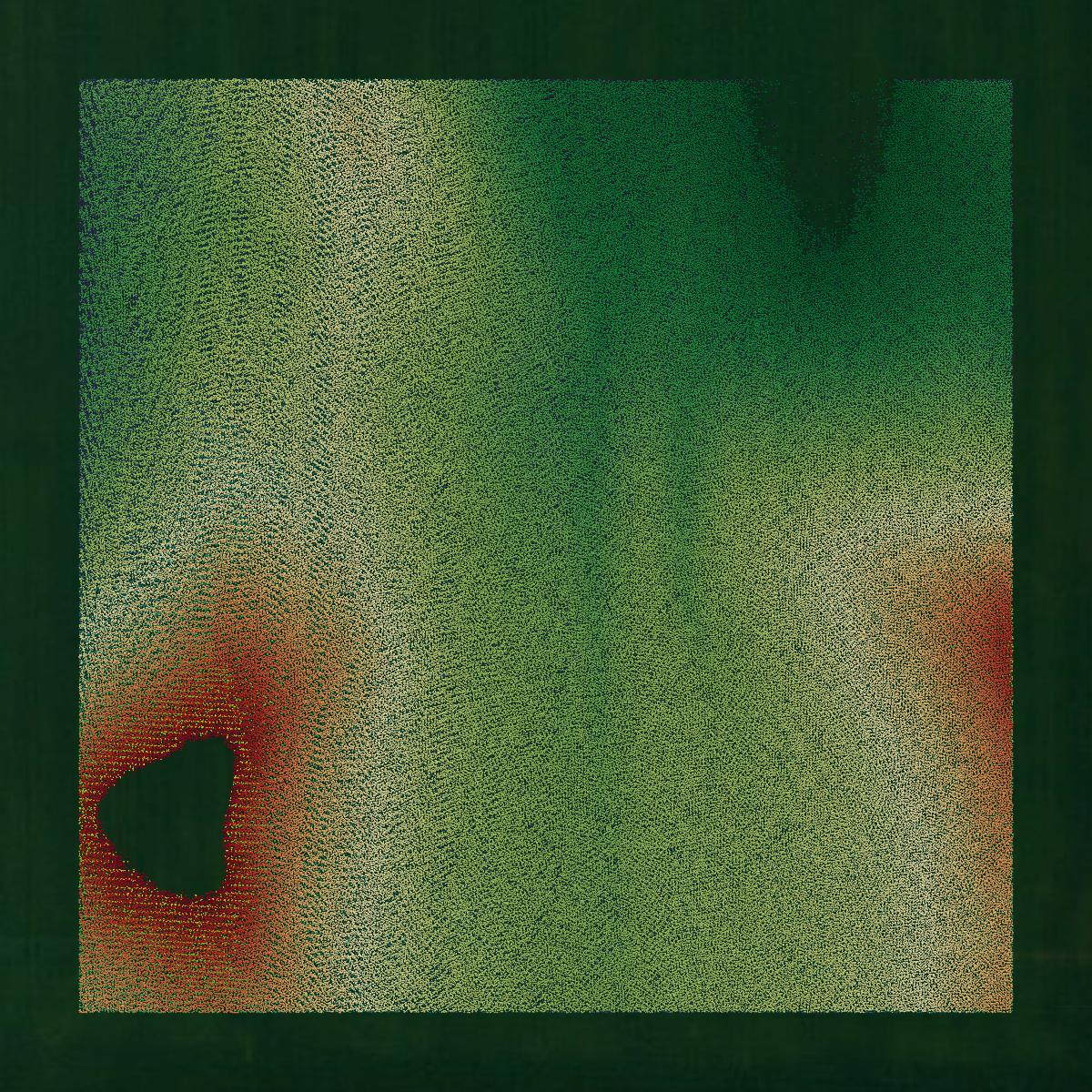 This image shows a LiDAR point cloud in Colbert County created using GIS data in Equator.