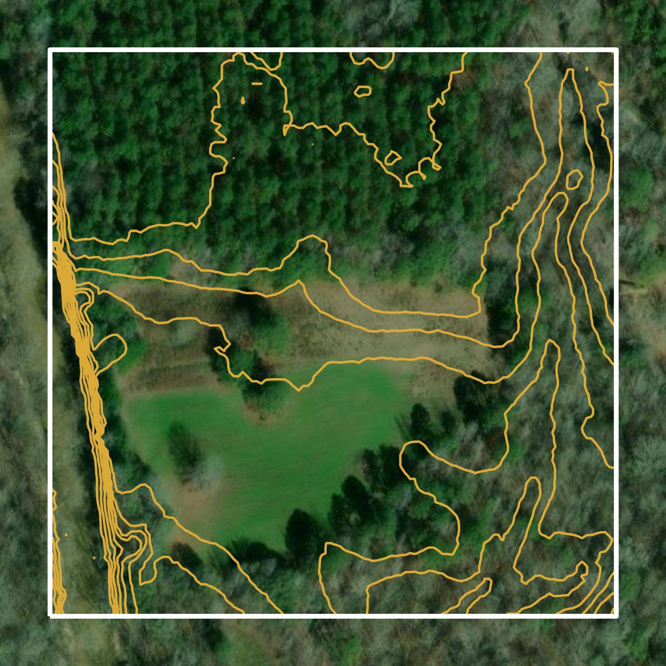 This image shows a contour map in Dallas County created using GIS data in Equator.