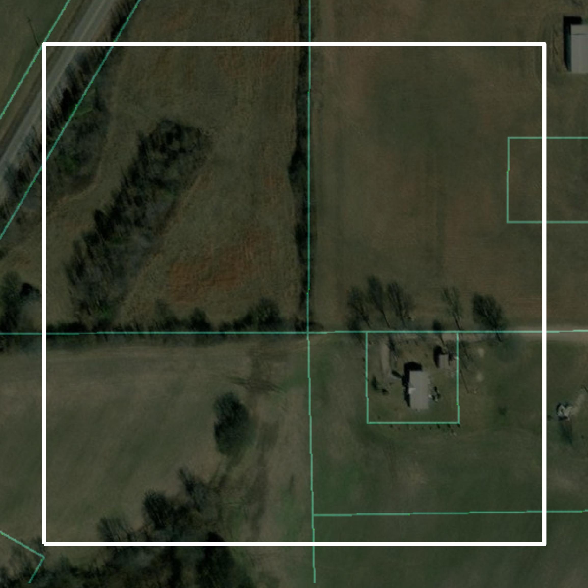 This image shows parcel and building data in DeKalb County created using GIS data in Equator.