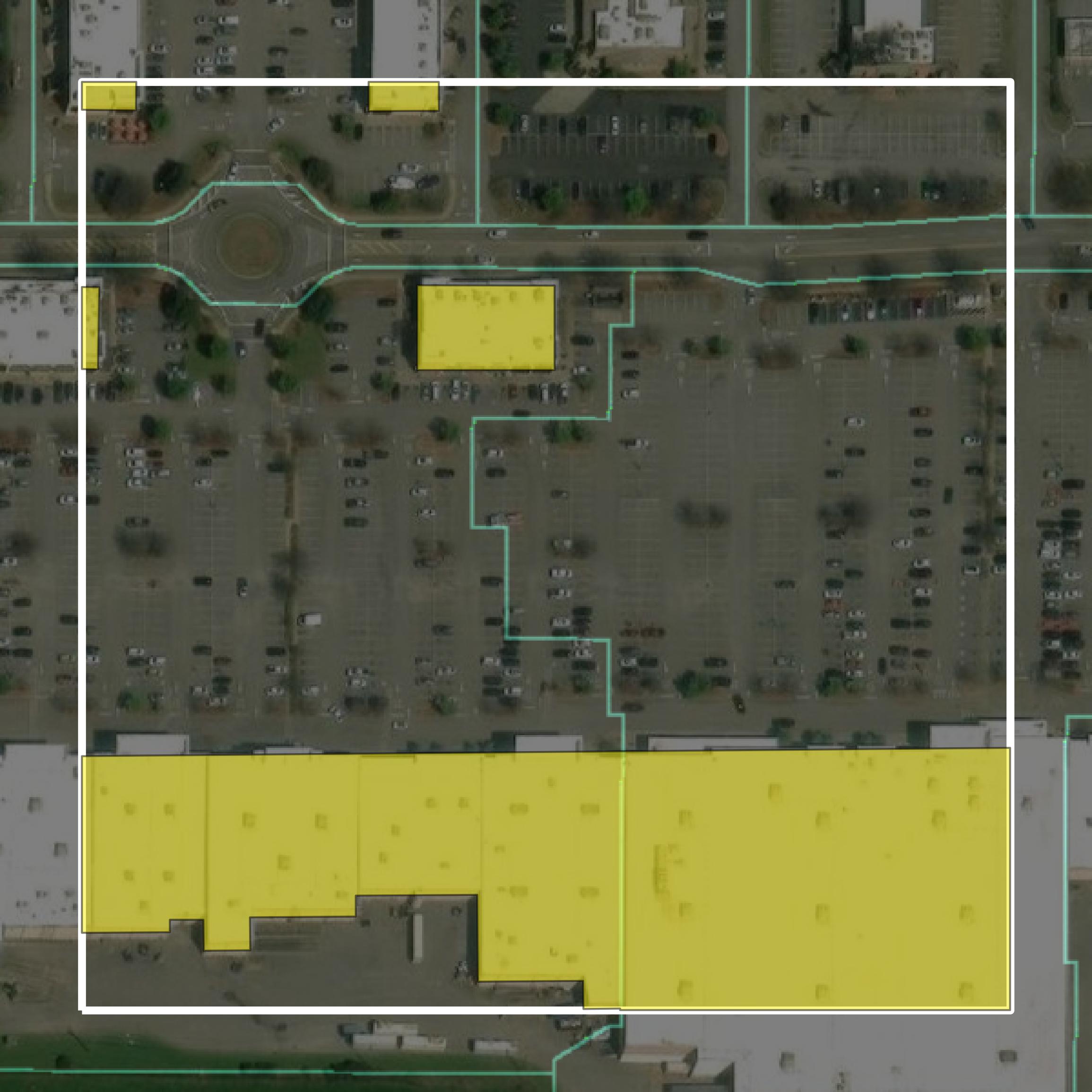 This image shows parcel and building data in Elmore County created using GIS data in Equator.