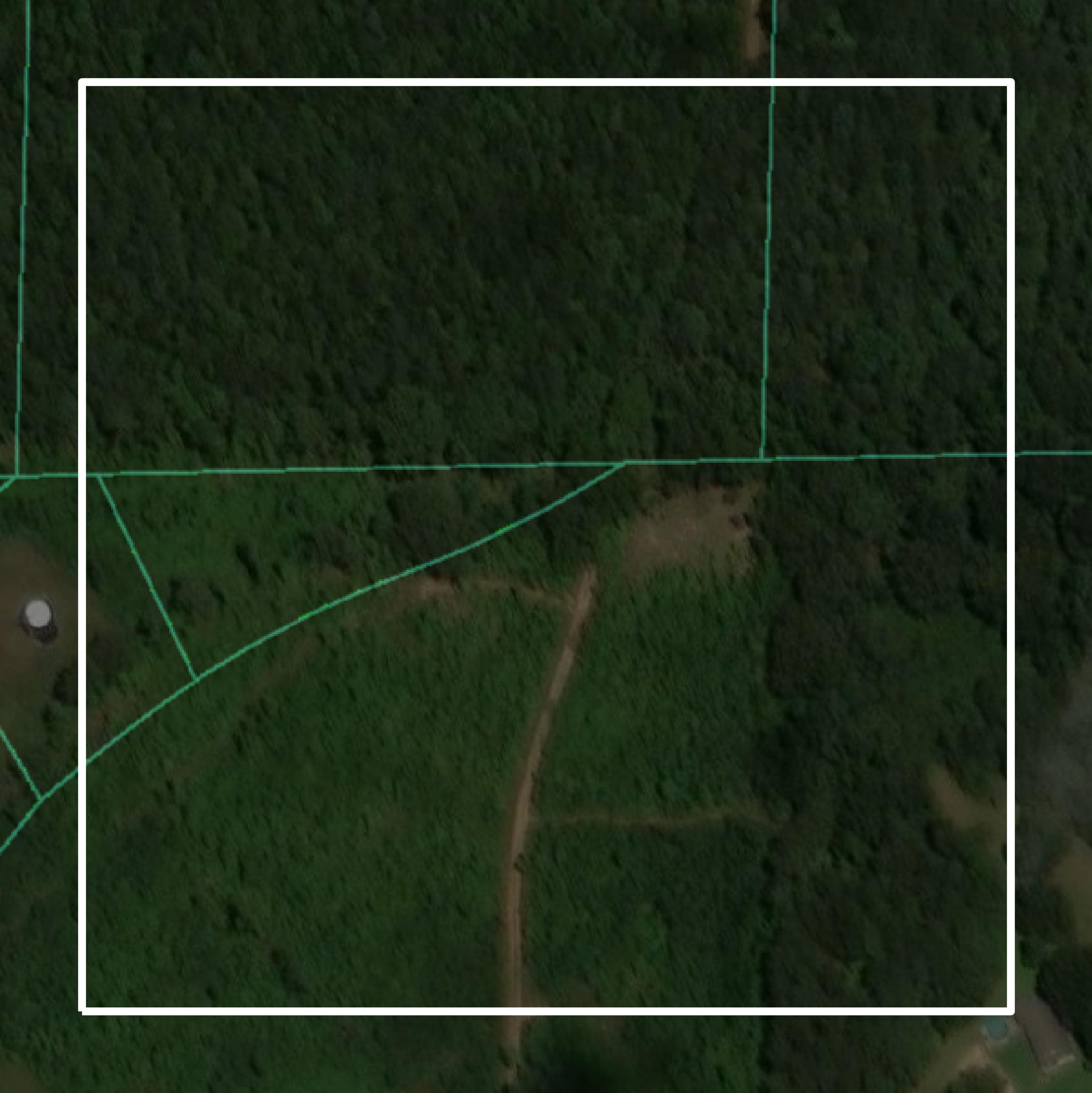 This image shows parcel and building data in Fayette County created using GIS data in Equator.