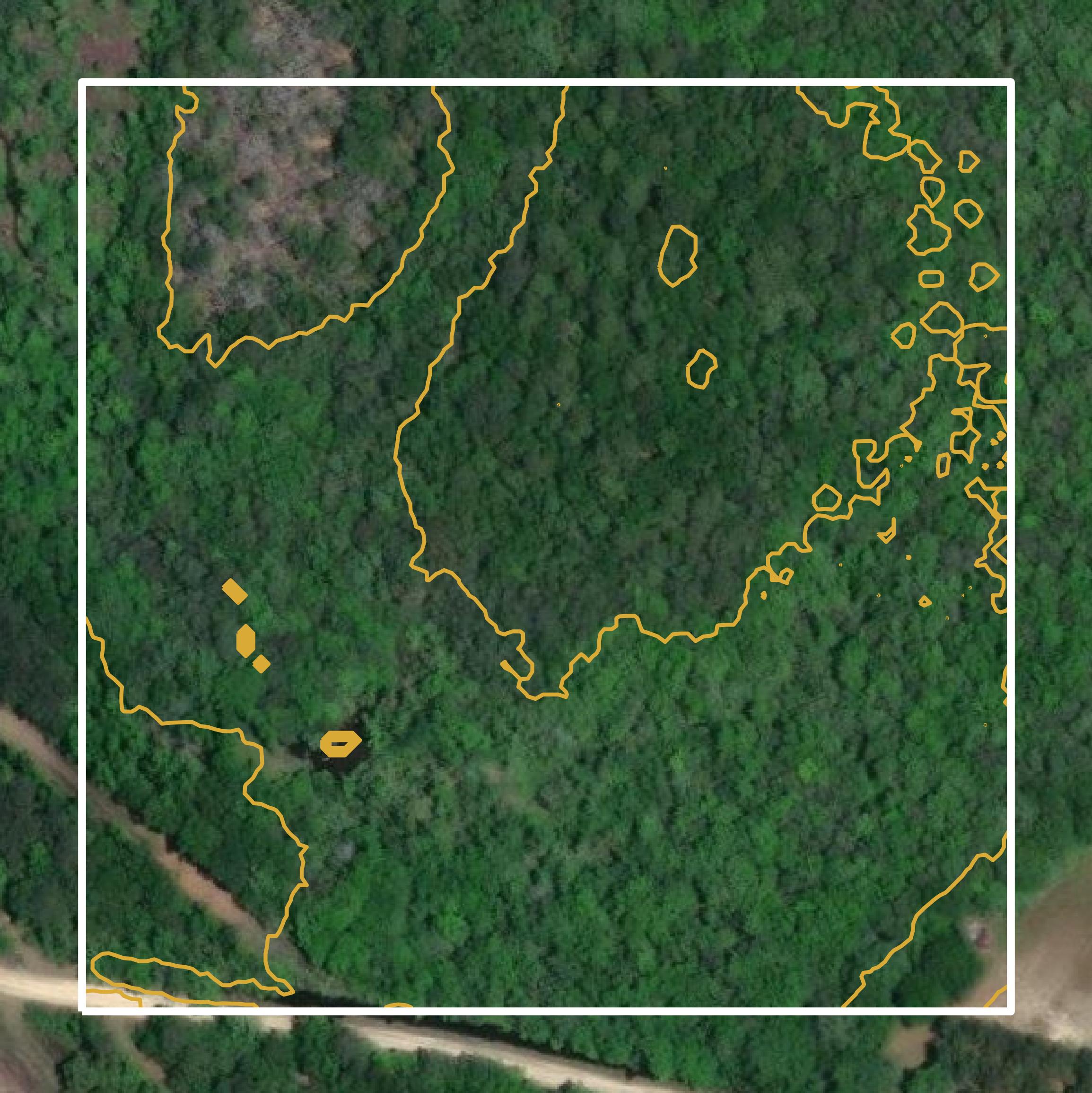 This image shows a contour map in Geneva County created using GIS data in Equator.
