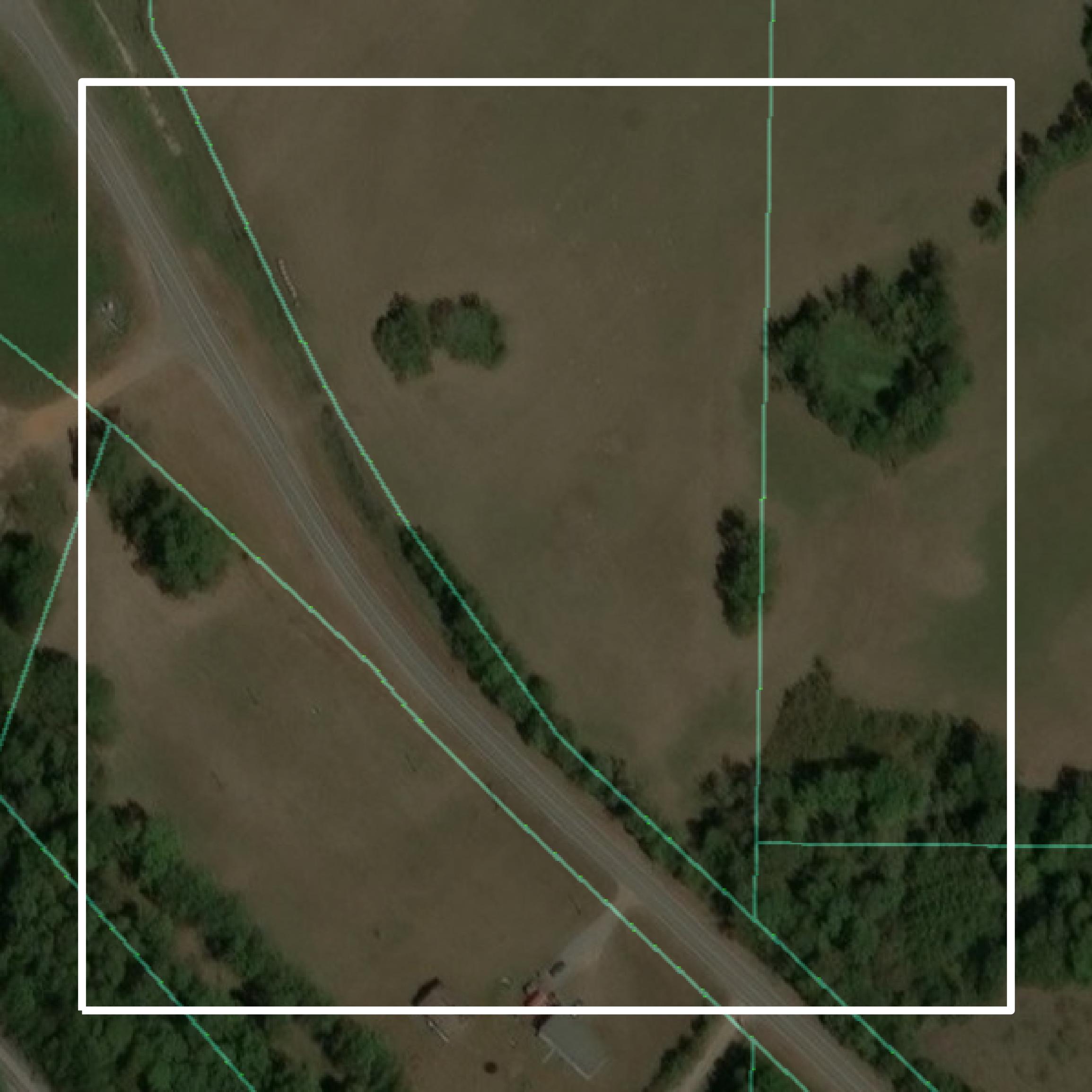 This image shows parcel and building data in Greene County created using GIS data in Equator.