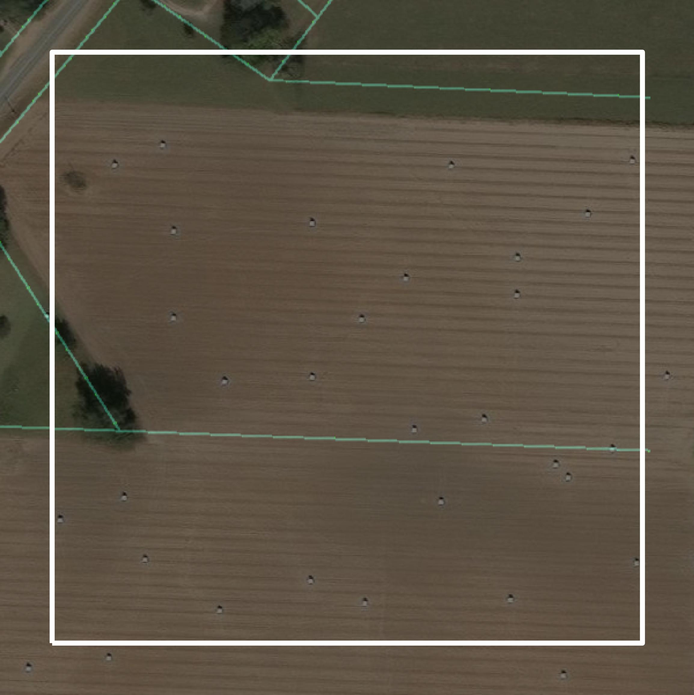 This image shows parcel and building data in Henry County created using GIS data in Equator.