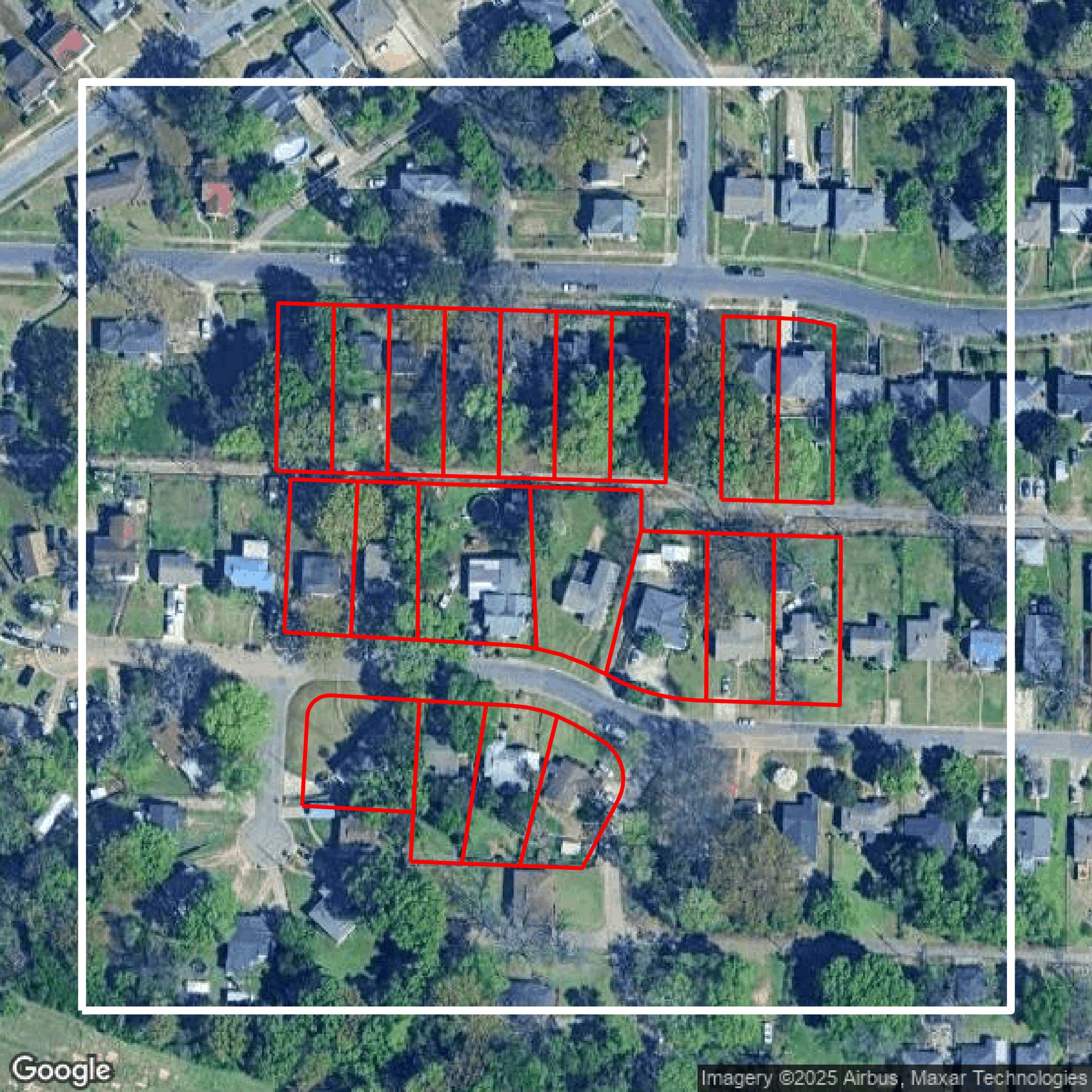 This image shows parcel data in Jefferson County created using GIS data in Equator.