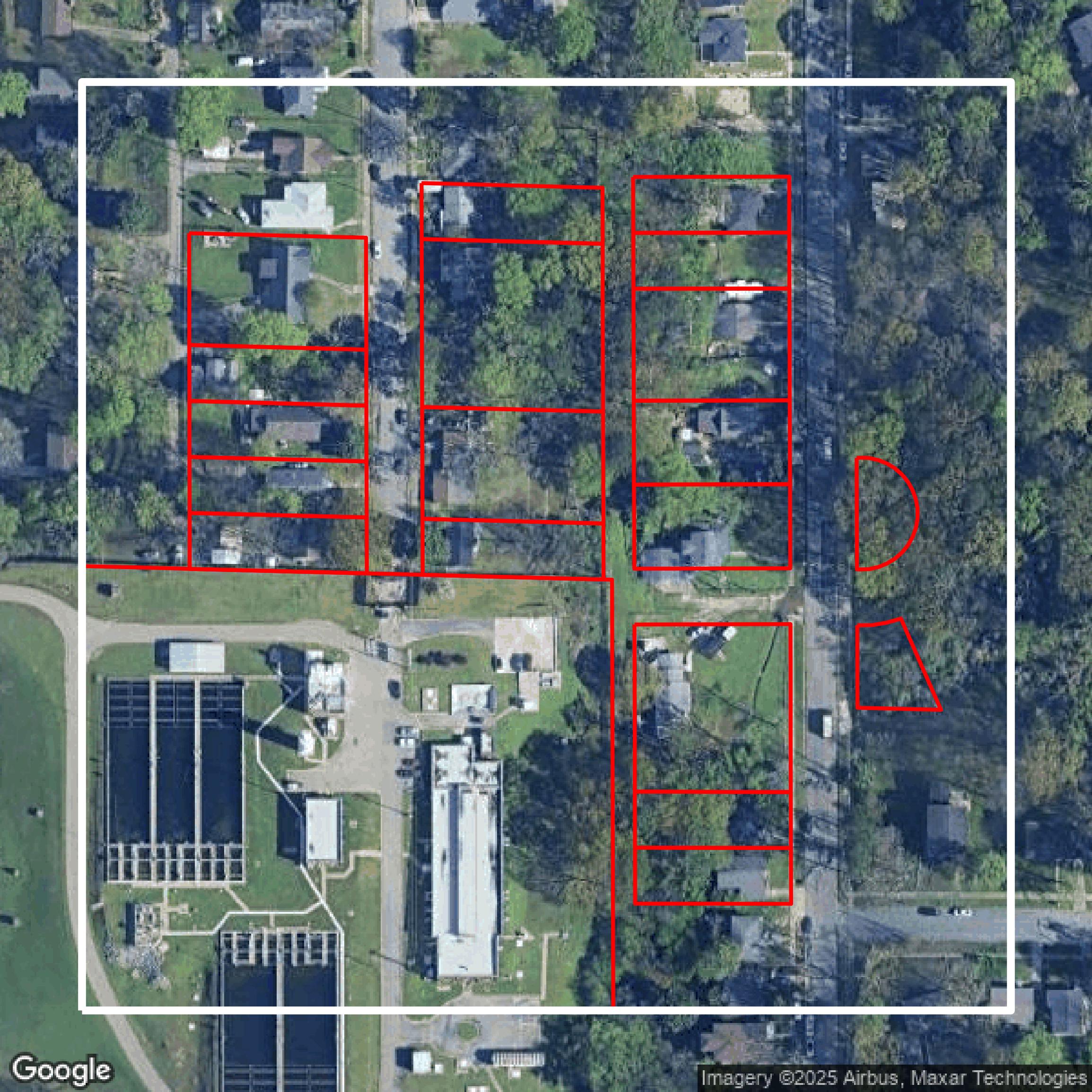 This image shows parcel data in Jefferson County created using GIS data in Equator.