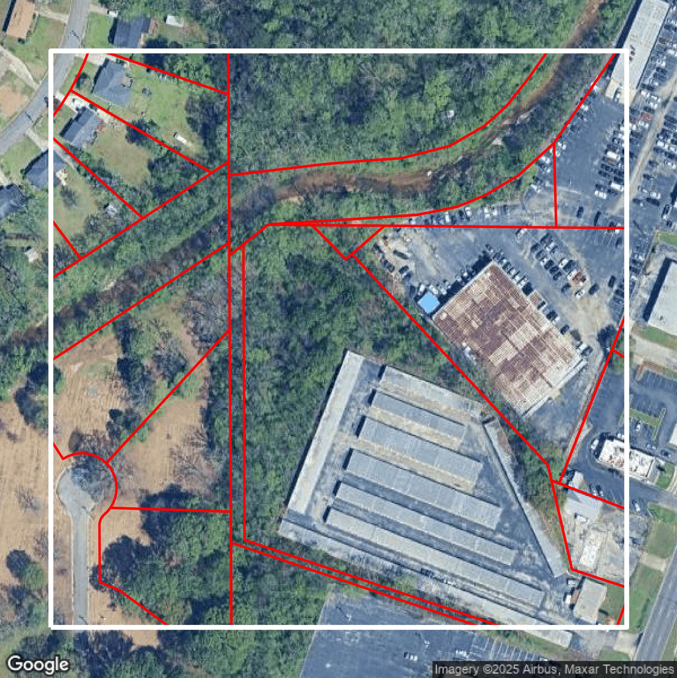 This image shows parcel data in Jefferson County created using GIS data in Equator.