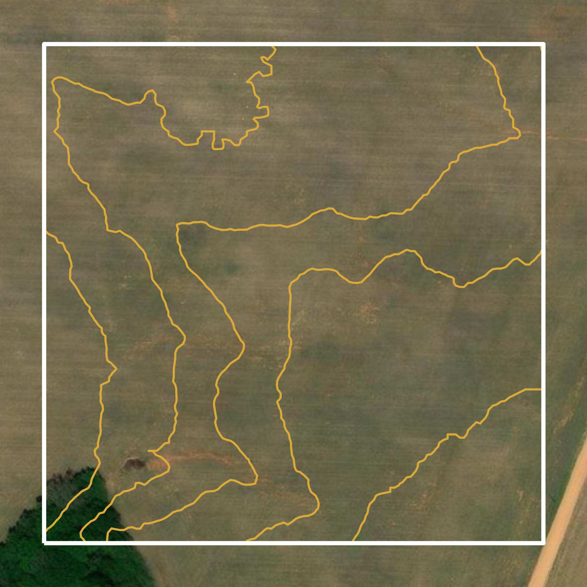 This image shows a contour map in Lauderdale County created using GIS data in Equator.