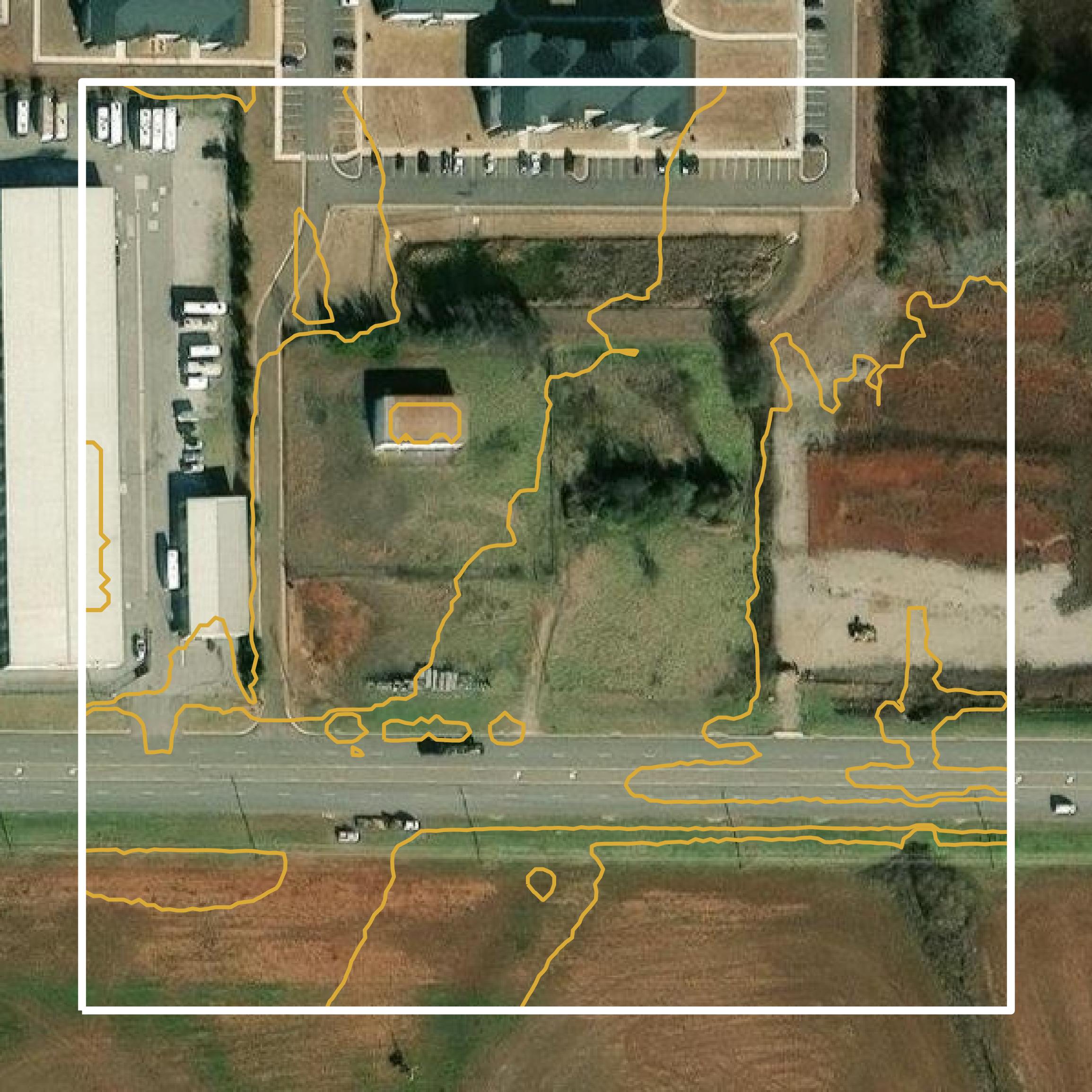 This image shows a contour map in Limestone County created using GIS data in Equator.