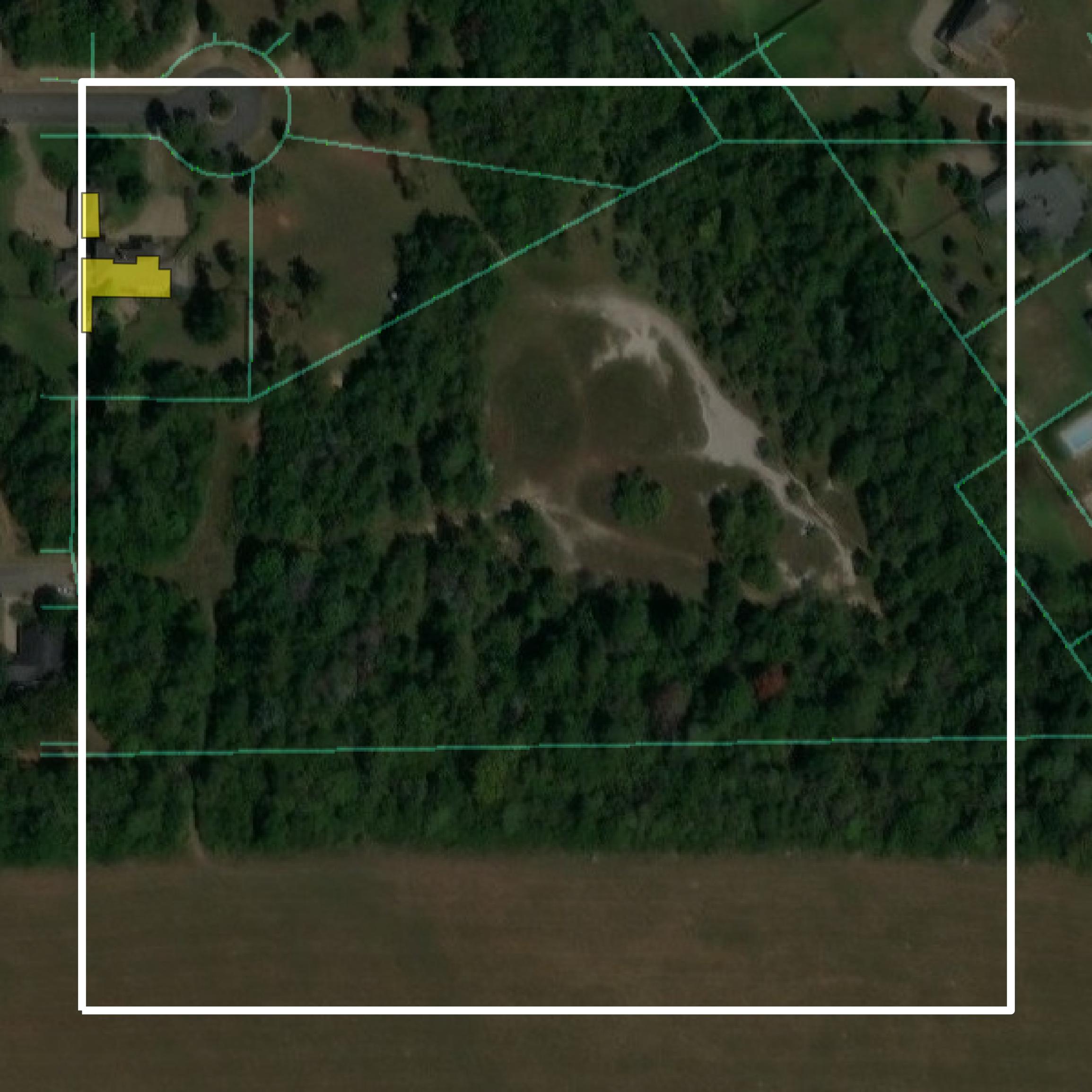 This image shows parcel and building data in Marengo County created using GIS data in Equator.