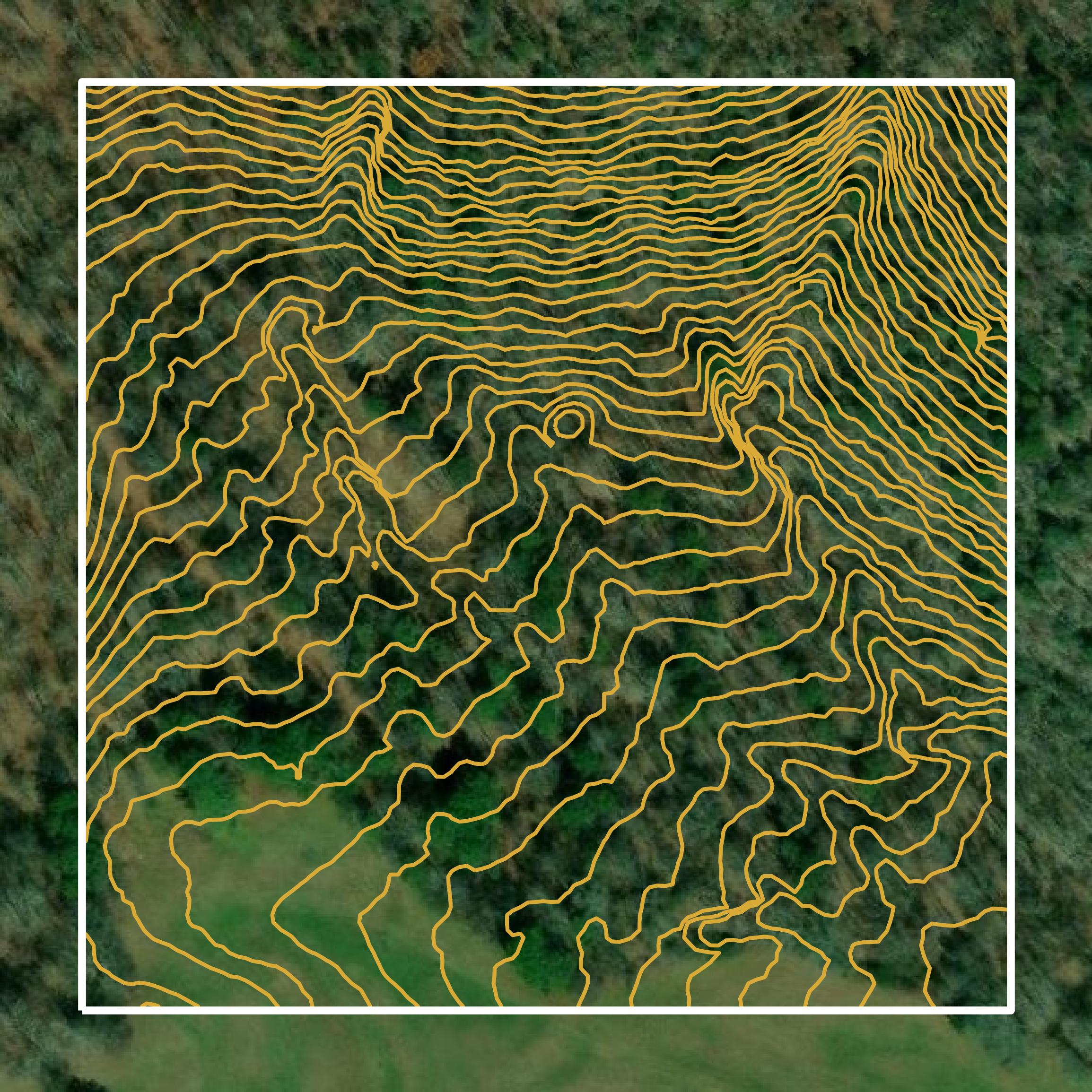 This image shows a contour map in Marshall County created using GIS data in Equator.