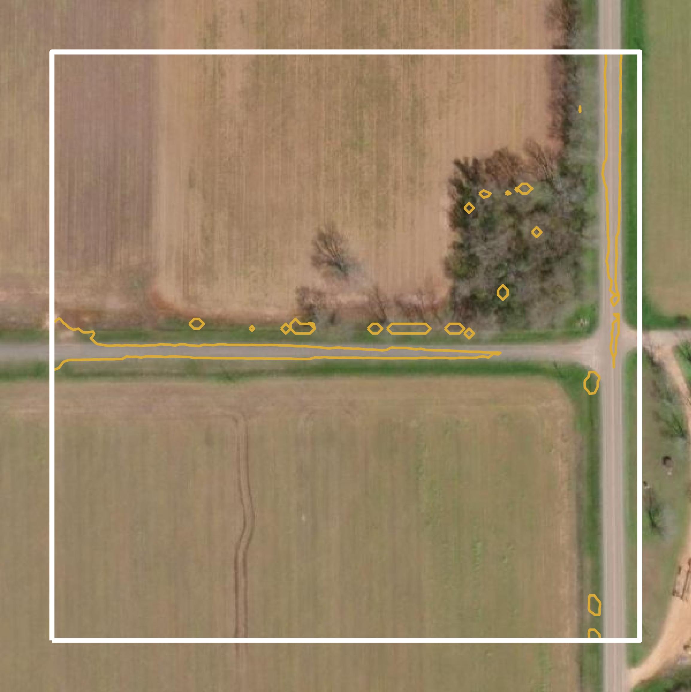 This image shows a contour map in Monroe County created using GIS data in Equator.
