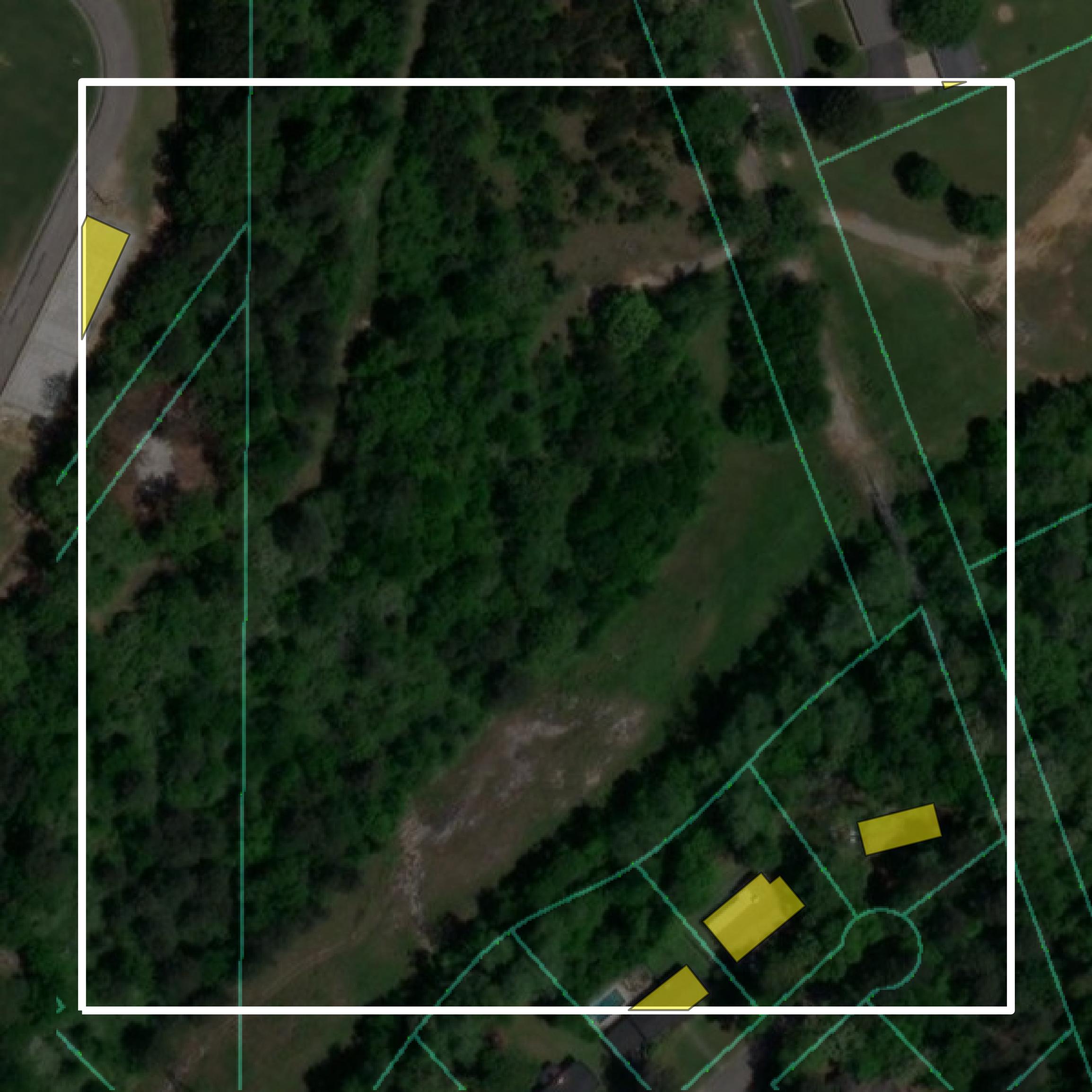 This image shows parcel and building data in Morgan County created using GIS data in Equator.