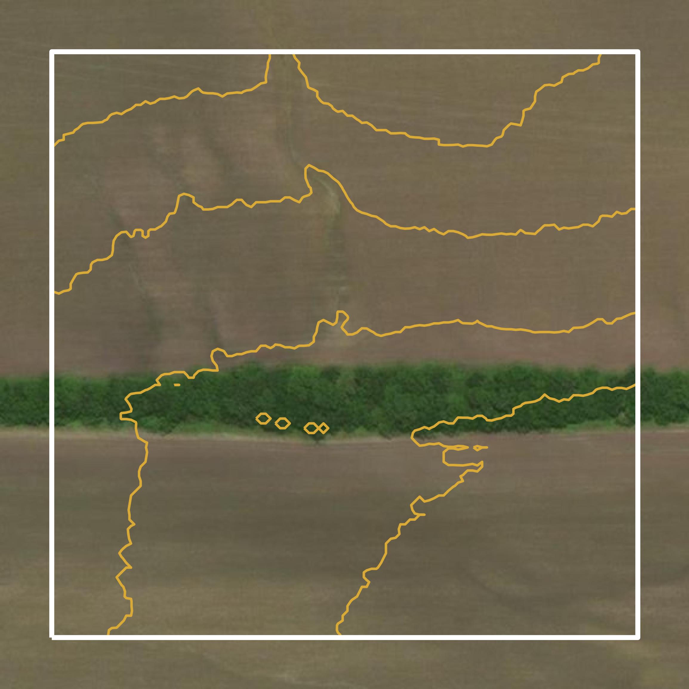 This image shows a contour map in Perry County created using GIS data in Equator.