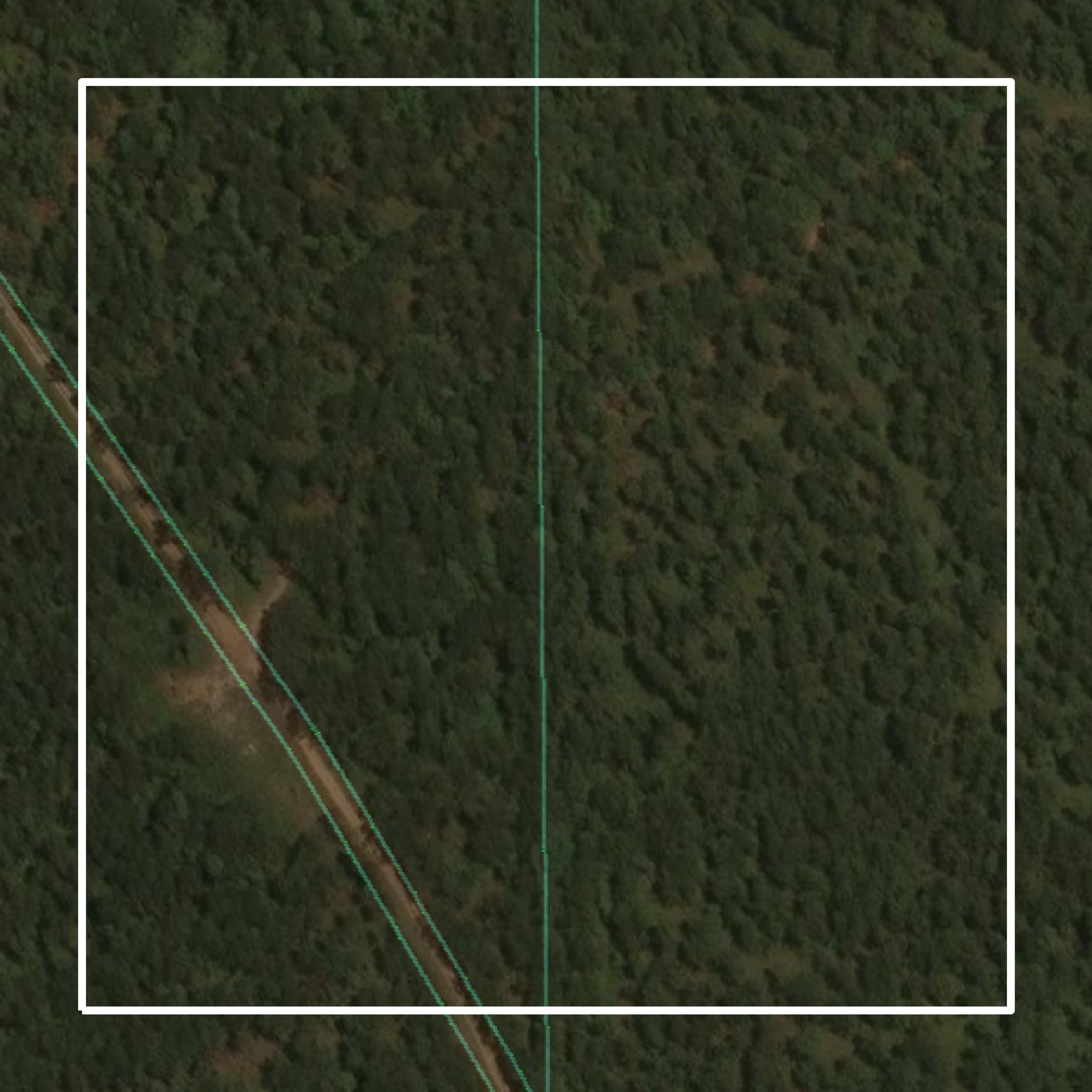 This image shows parcel and building data in Perry County created using GIS data in Equator.