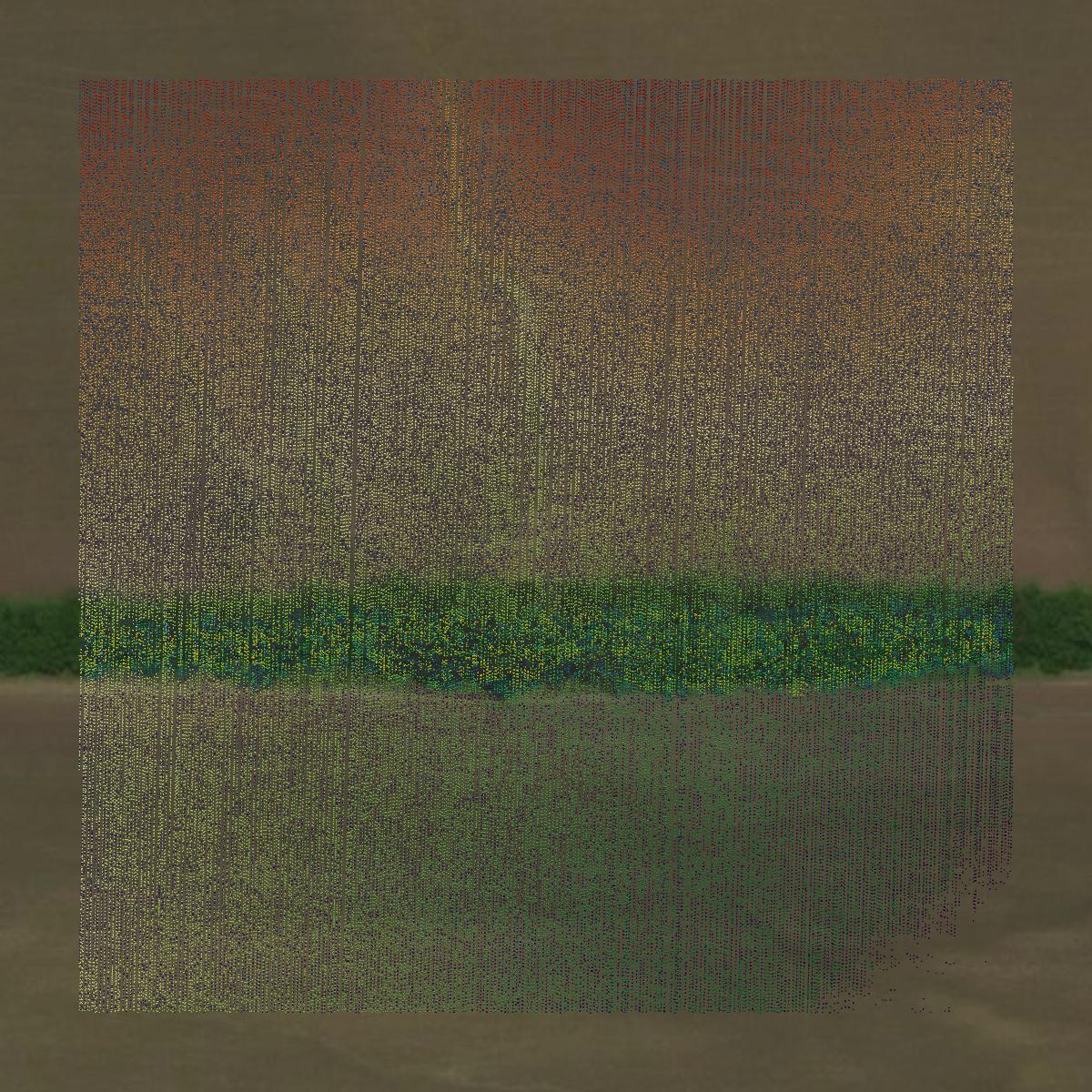 This image shows a LiDAR point cloud in Perry County created using GIS data in Equator.