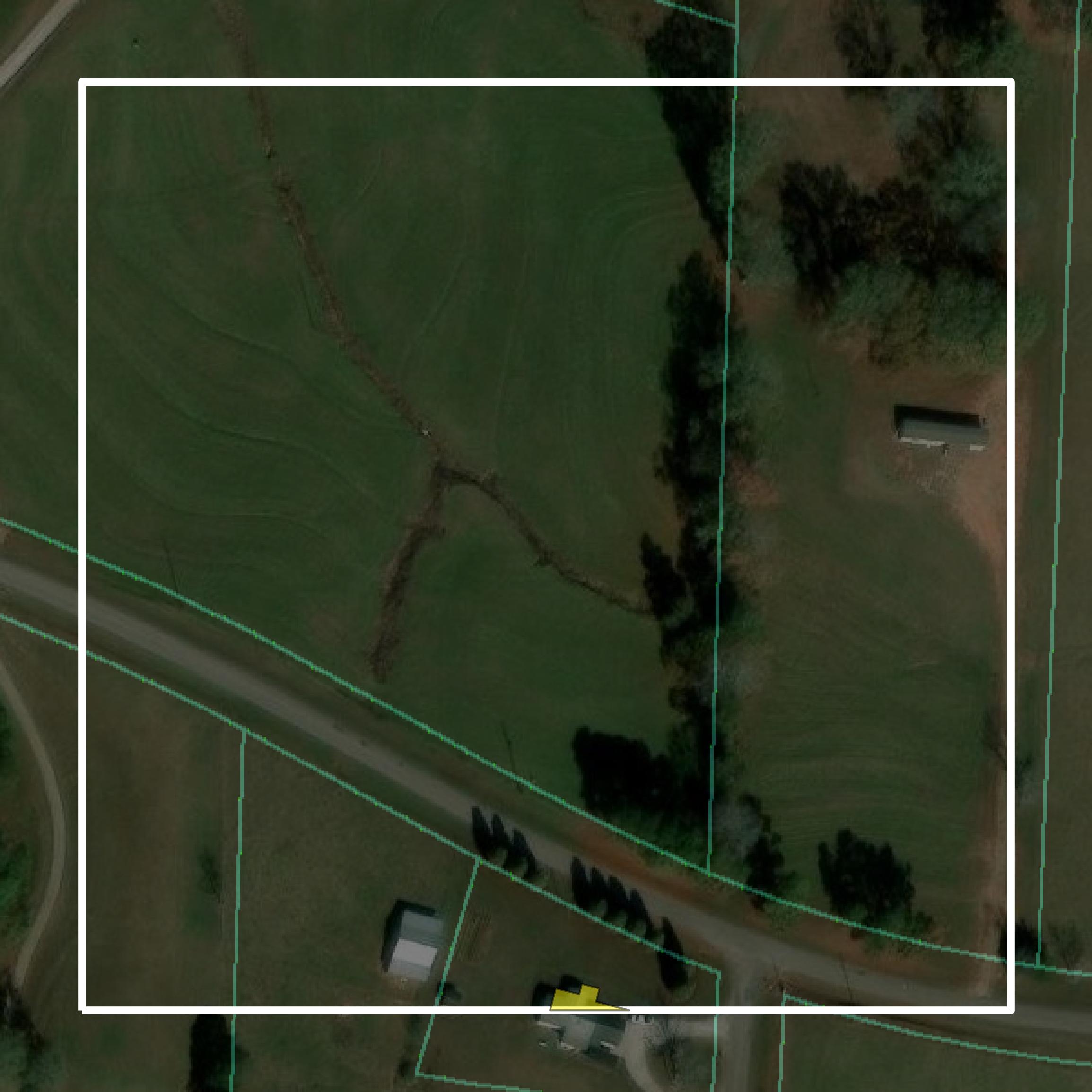 This image shows parcel and building data in Randolph County created using GIS data in Equator.