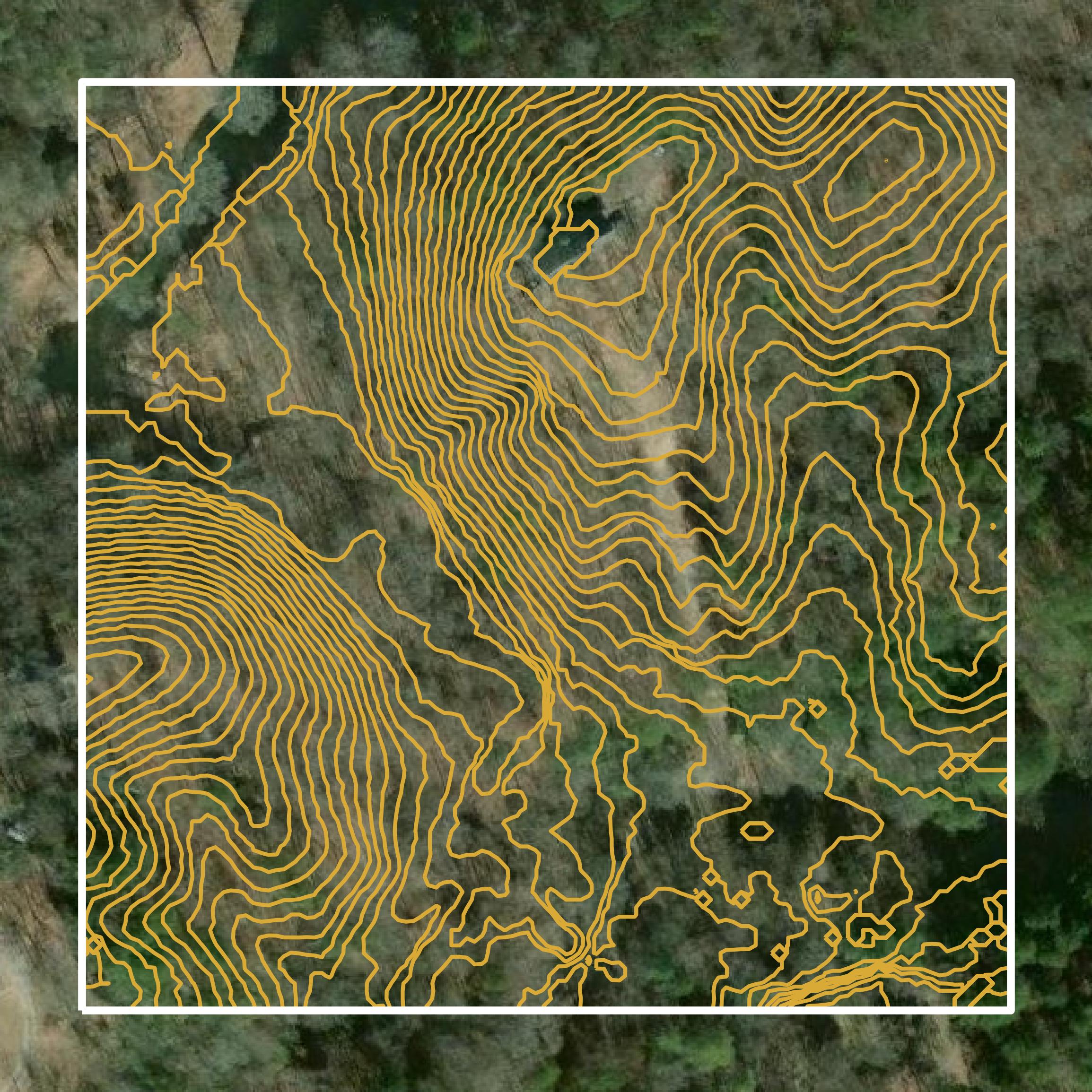 This image shows a contour map in Shelby County created using GIS data in Equator.
