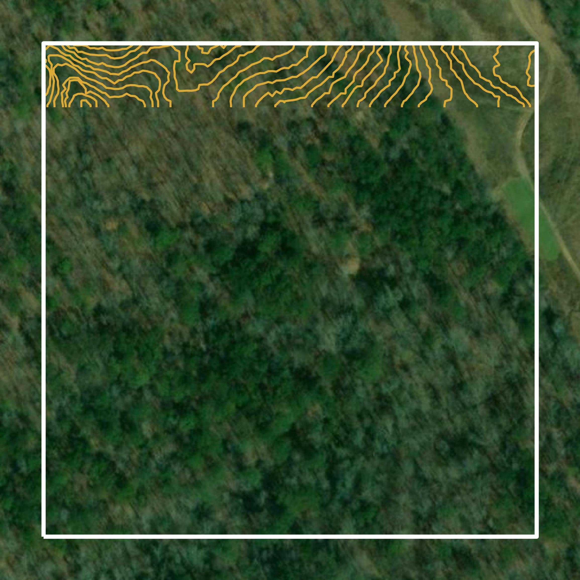 This image shows a contour map in Shelby County created using GIS data in Equator.
