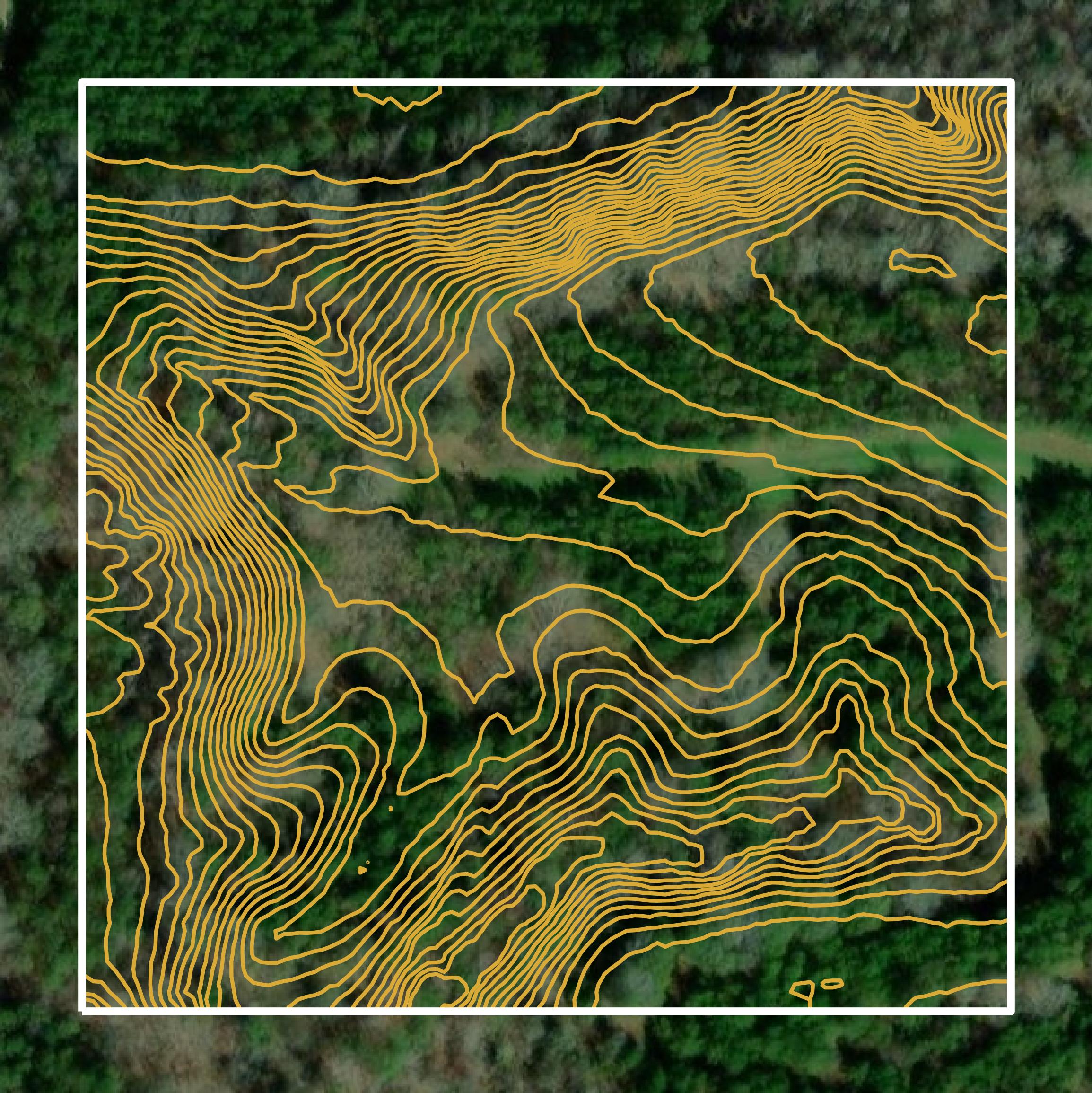 This image shows a contour map in Wilcox County created using GIS data in Equator.