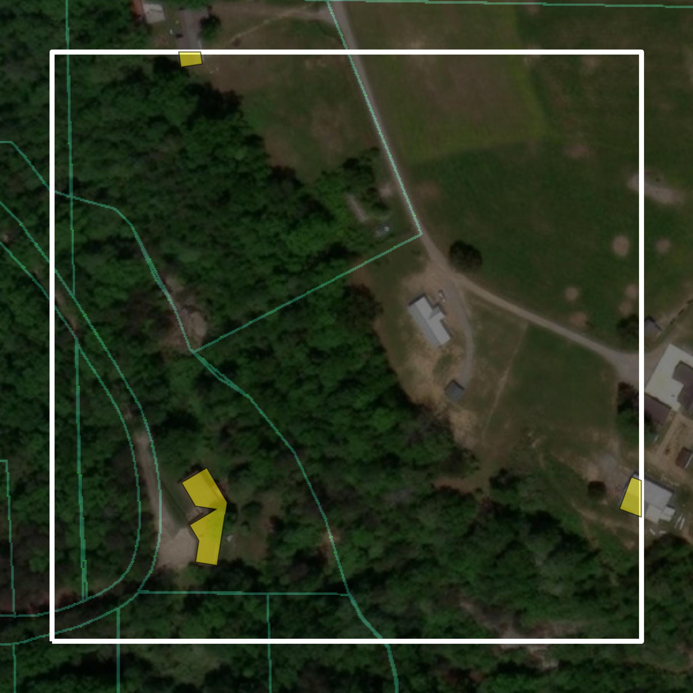 This image shows parcel and building data in Winston County created using GIS data in Equator.