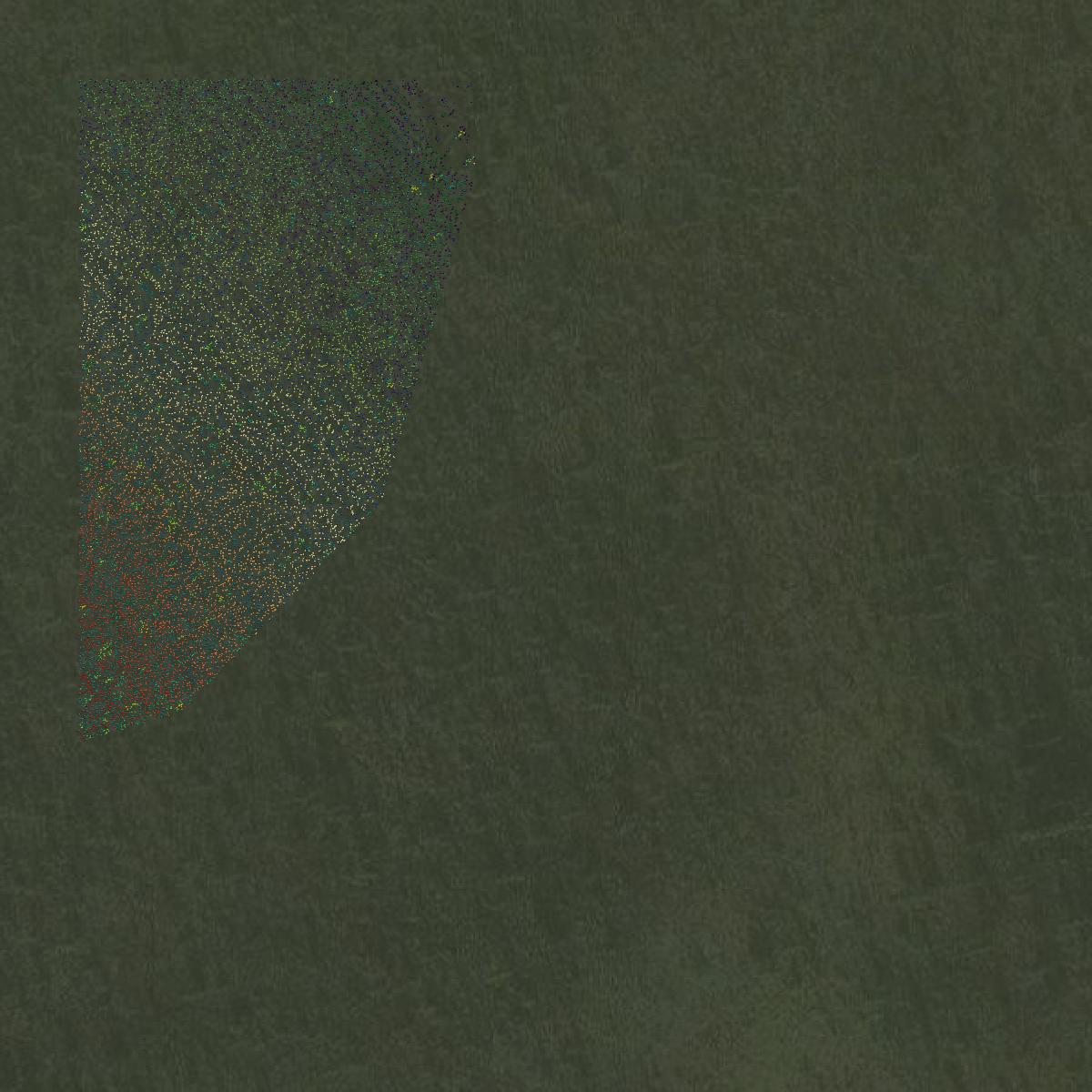 This image shows a LiDAR point cloud in Copper River Census Area created using GIS data in Equator.