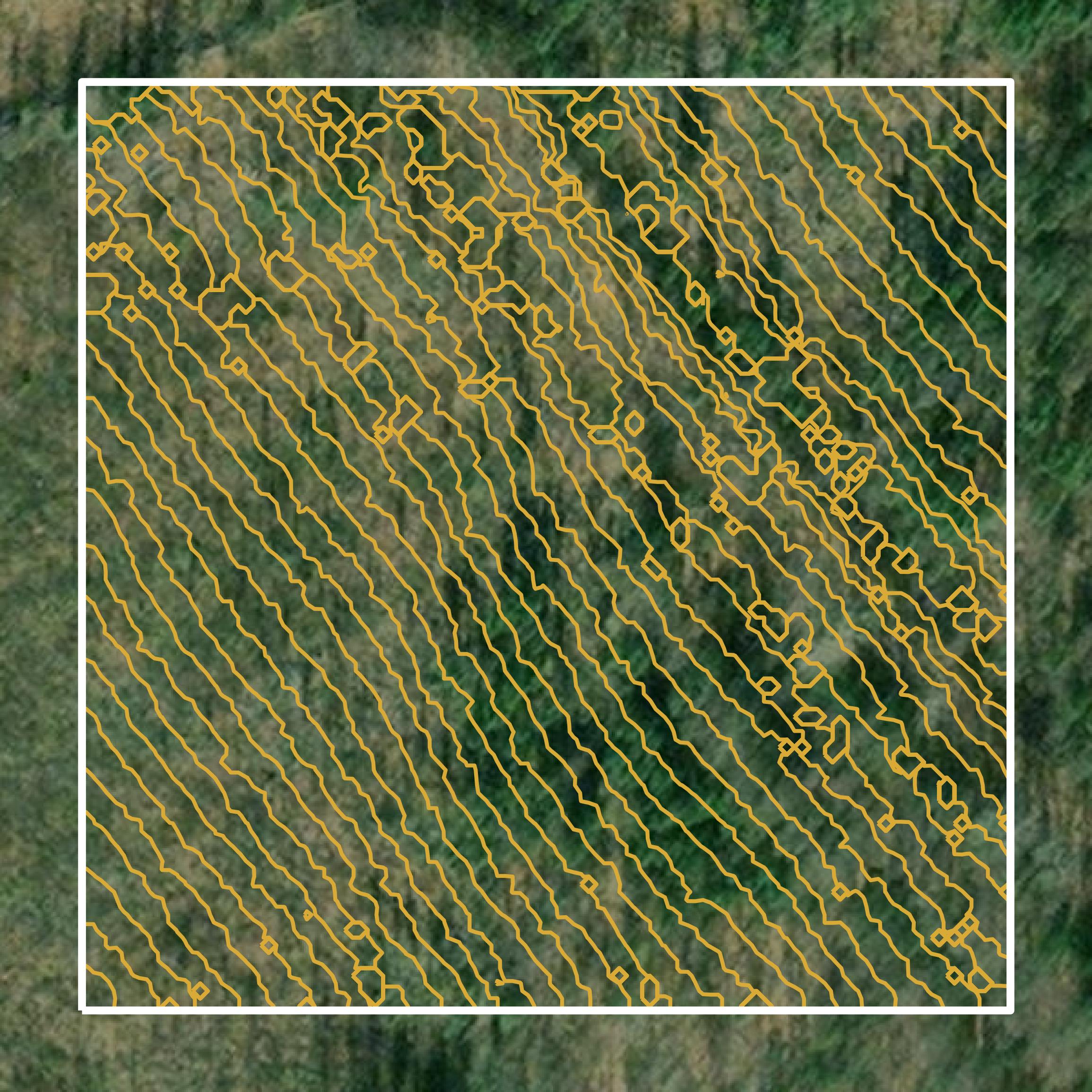 This image shows a contour map in Fairbanks North Star Borough created using GIS data in Equator.