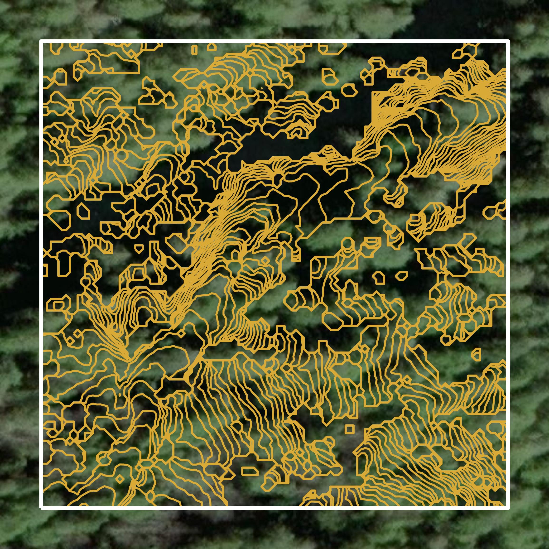 This image shows a contour map in Ketchikan Gateway Borough created using GIS data in Equator.