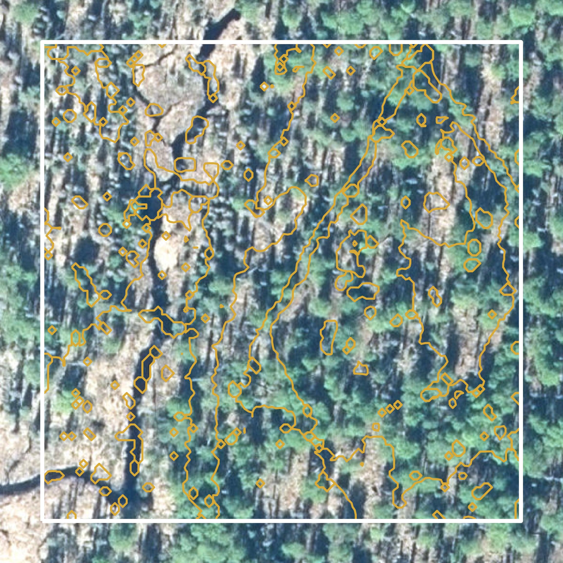 This image shows a contour map in Matanuska-Susitna Borough created using GIS data in Equator.