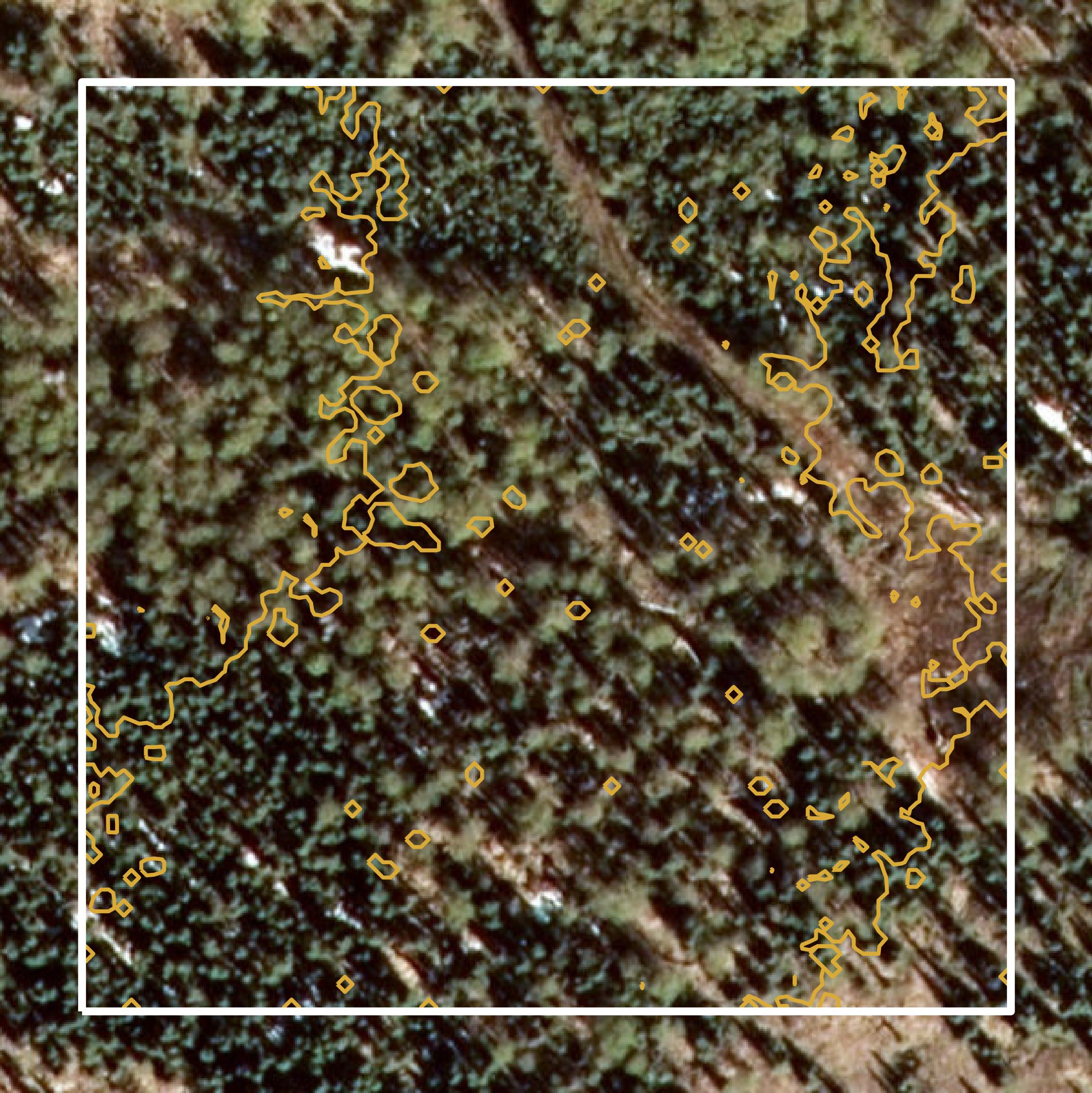 This image shows a contour map in Matanuska-Susitna Borough created using GIS data in Equator.