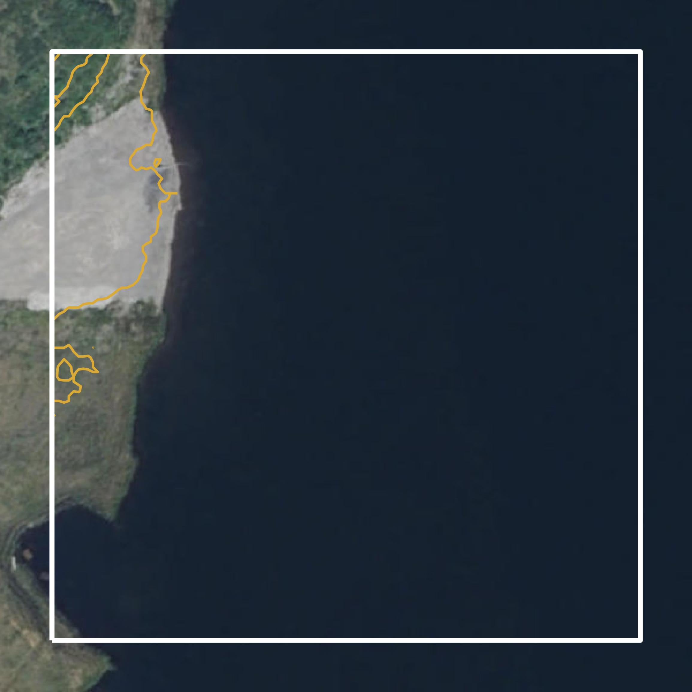 This image shows a contour map in North Slope Borough created using GIS data in Equator.