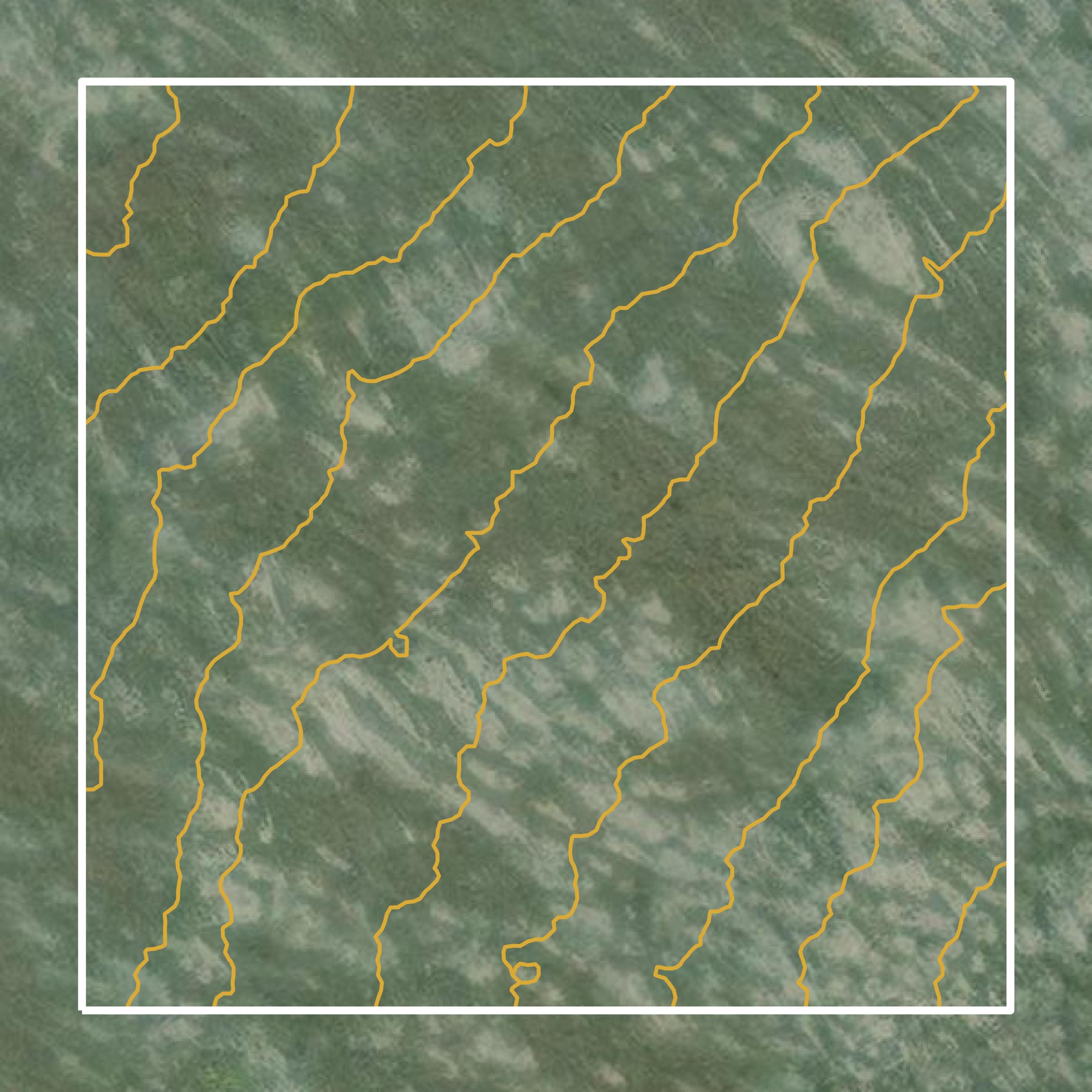 This image shows a contour map in North Slope Borough created using GIS data in Equator.
