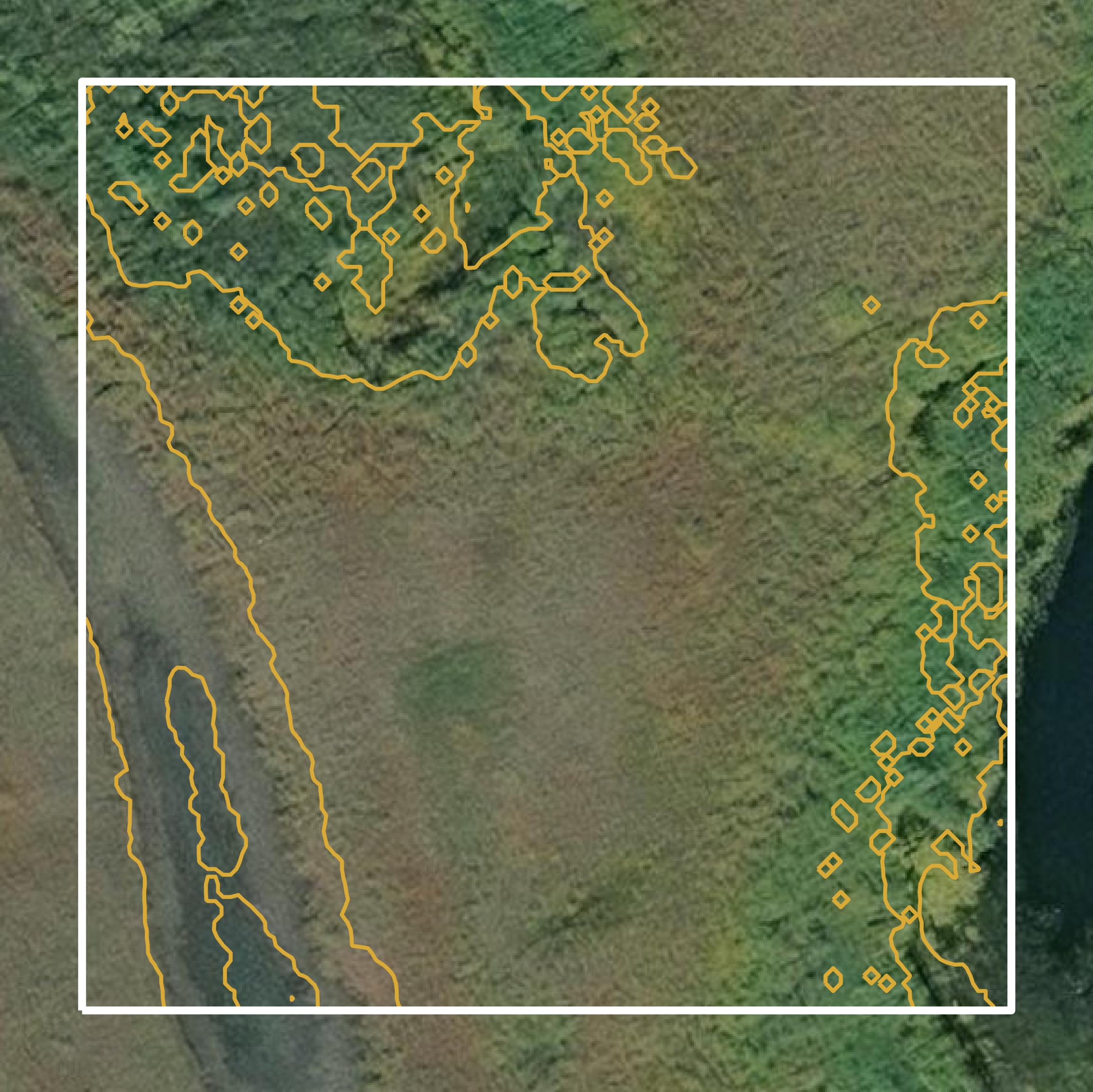 This image shows a contour map in Northwest Arctic Borough created using GIS data in Equator.