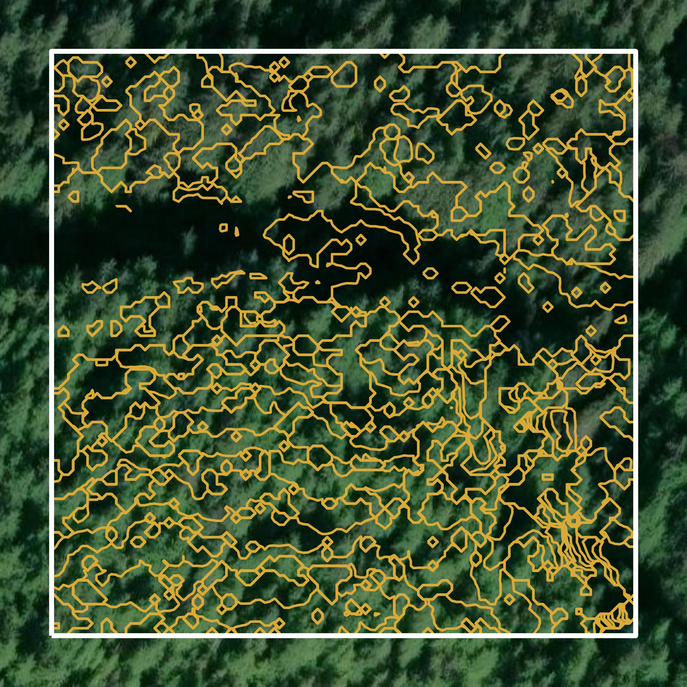 This image shows a contour map in Yakutat City and Borough created using GIS data in Equator.