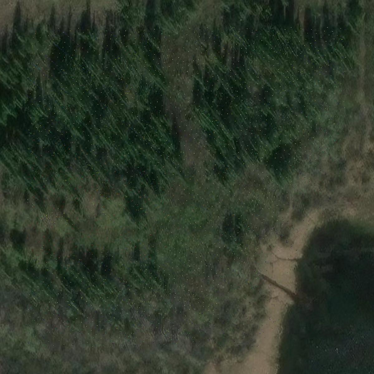 This image shows a LiDAR point cloud in Yukon-Koyukuk Census Area created using GIS data in Equator.