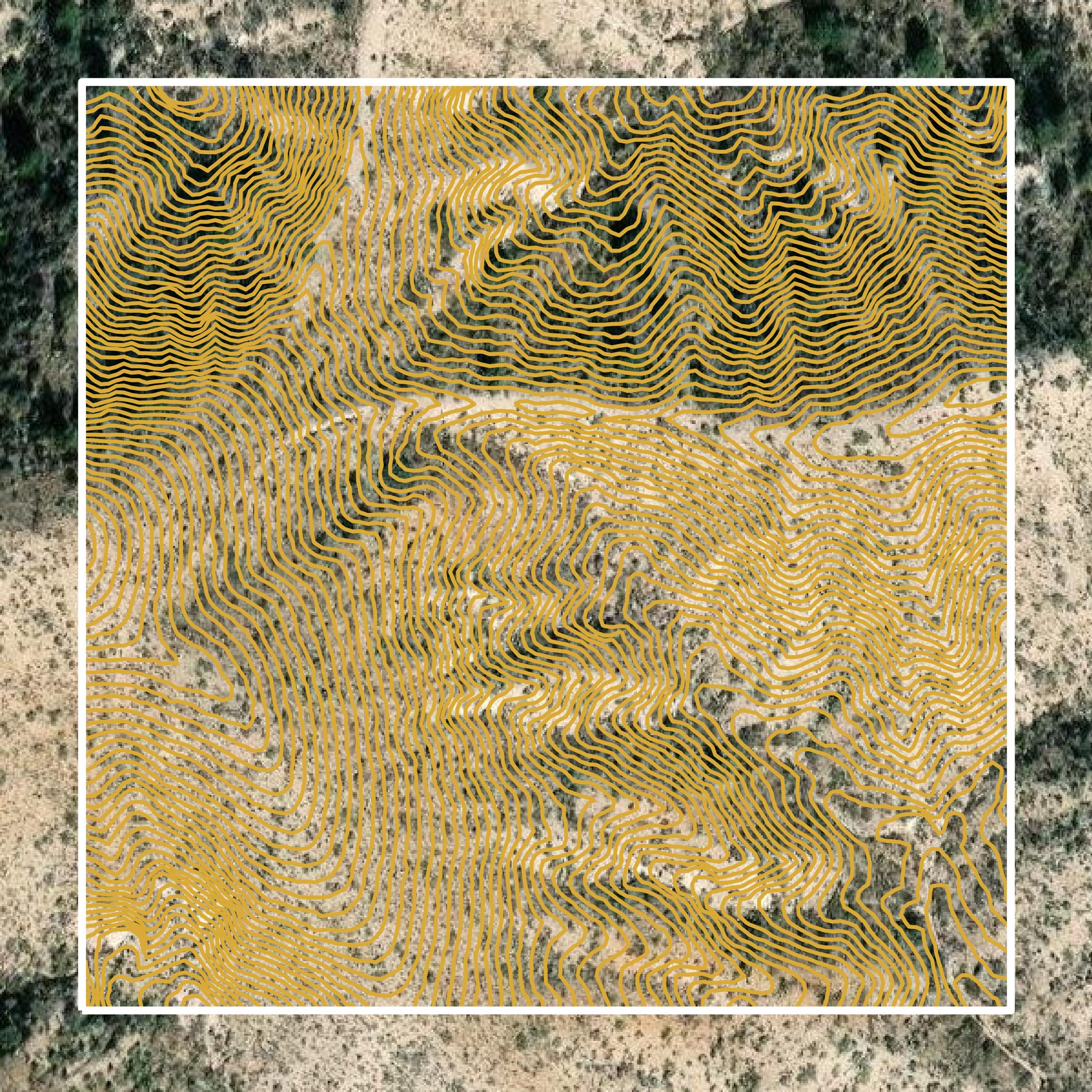 This image shows a contour map in Graham County created using GIS data in Equator.