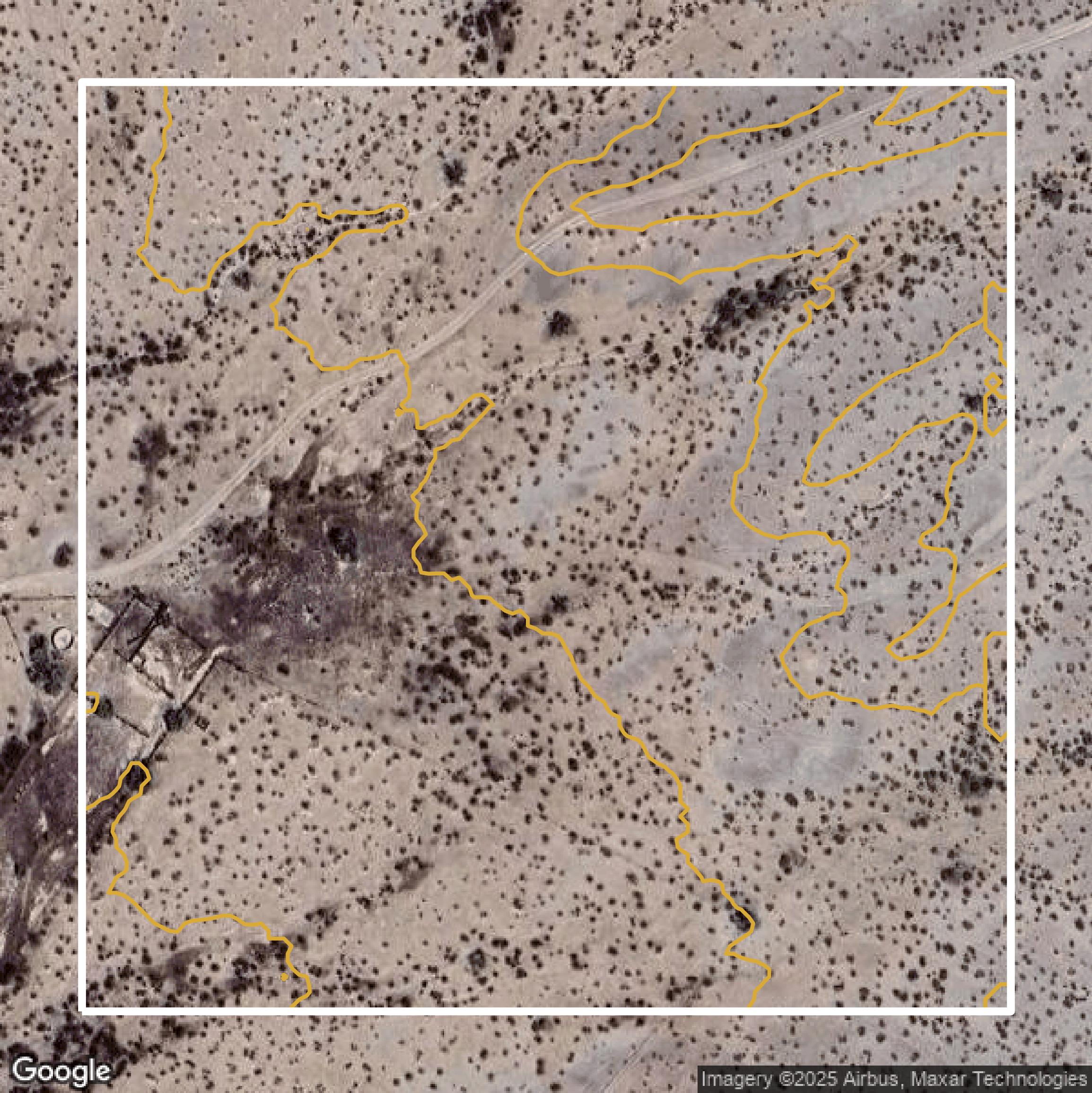 This image shows a contour map in Maricopa County created using GIS data in Equator.