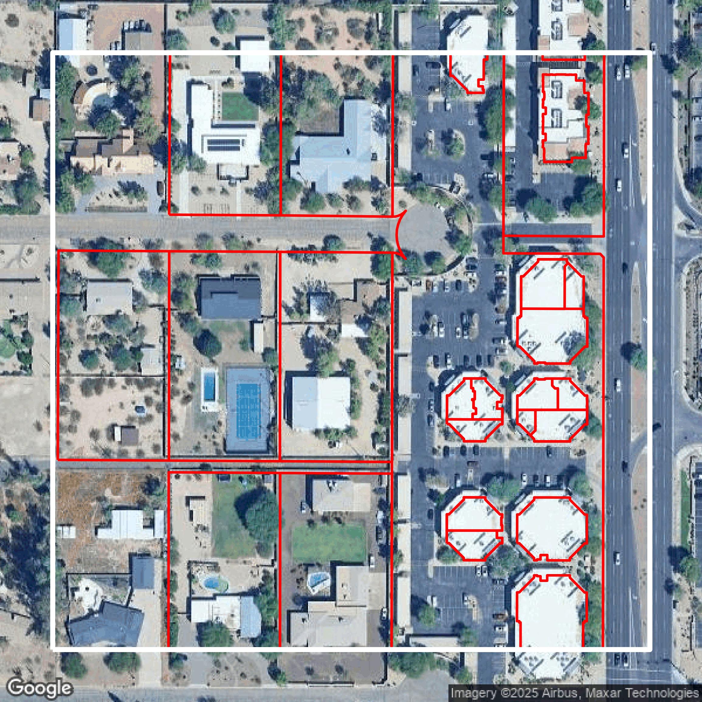 This image shows parcel data in Maricopa County created using GIS data in Equator.