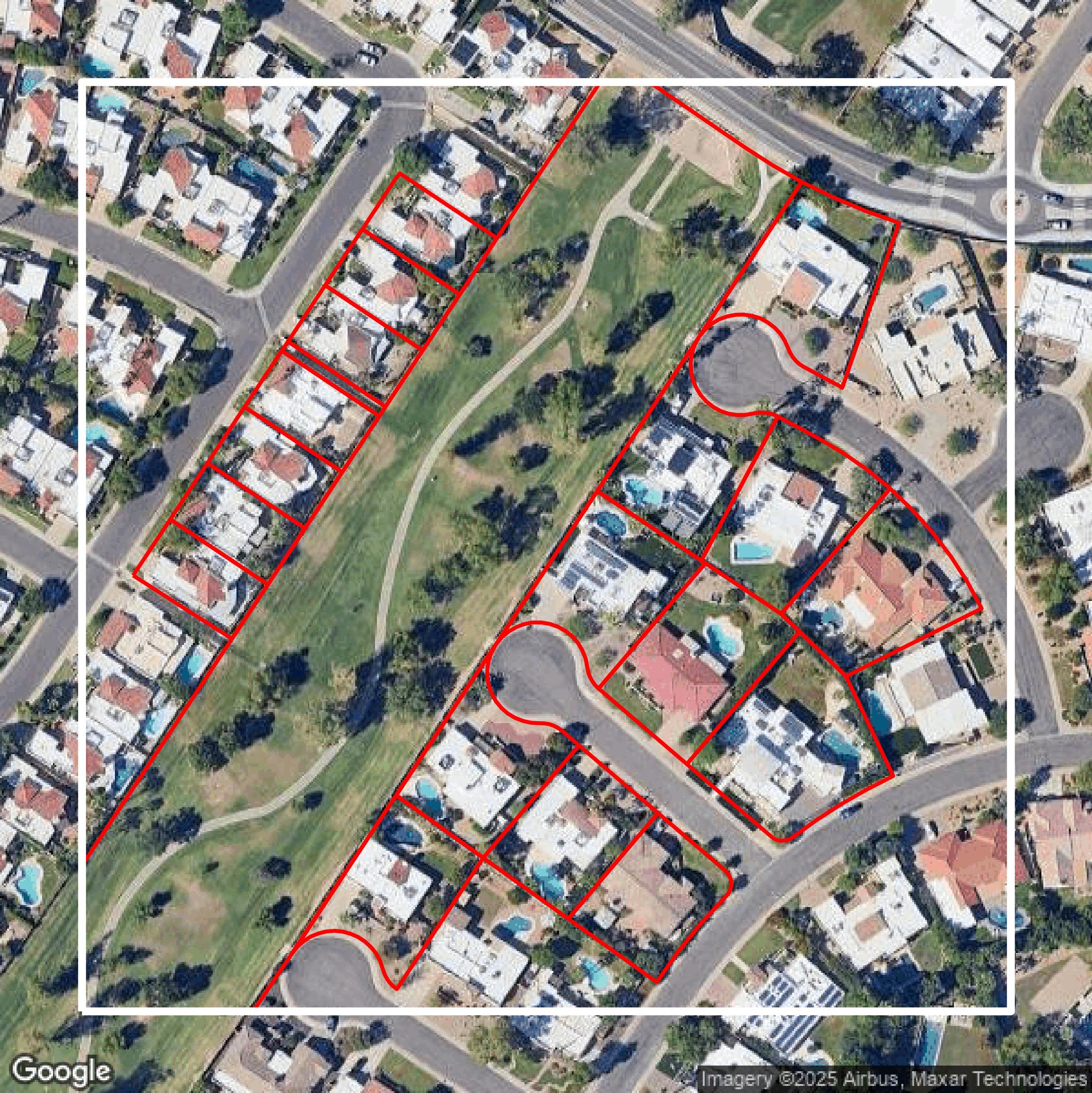 This image shows parcel data in Maricopa County created using GIS data in Equator.