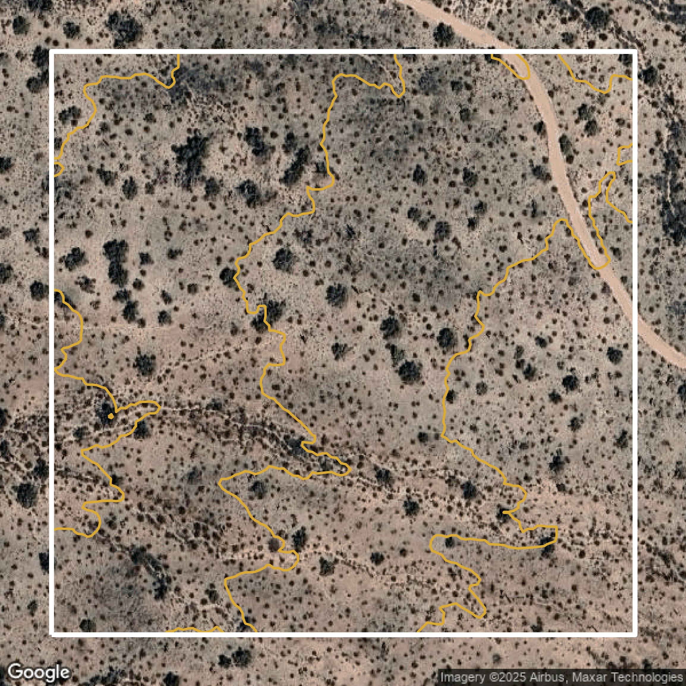 This image shows a contour map in Pima County created using GIS data in Equator.