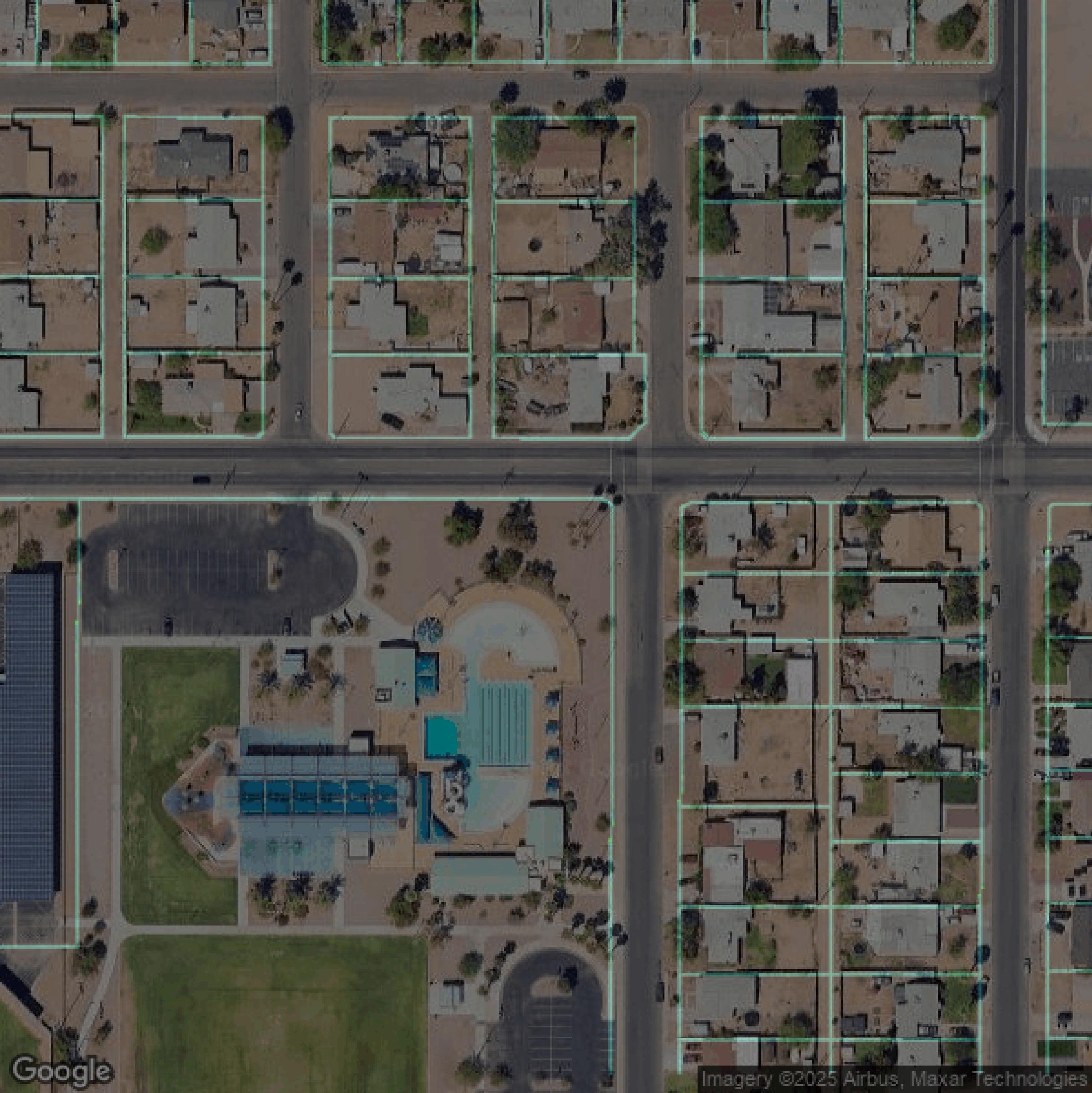 This image shows parcel data in Pinal County created using GIS data in Equator.