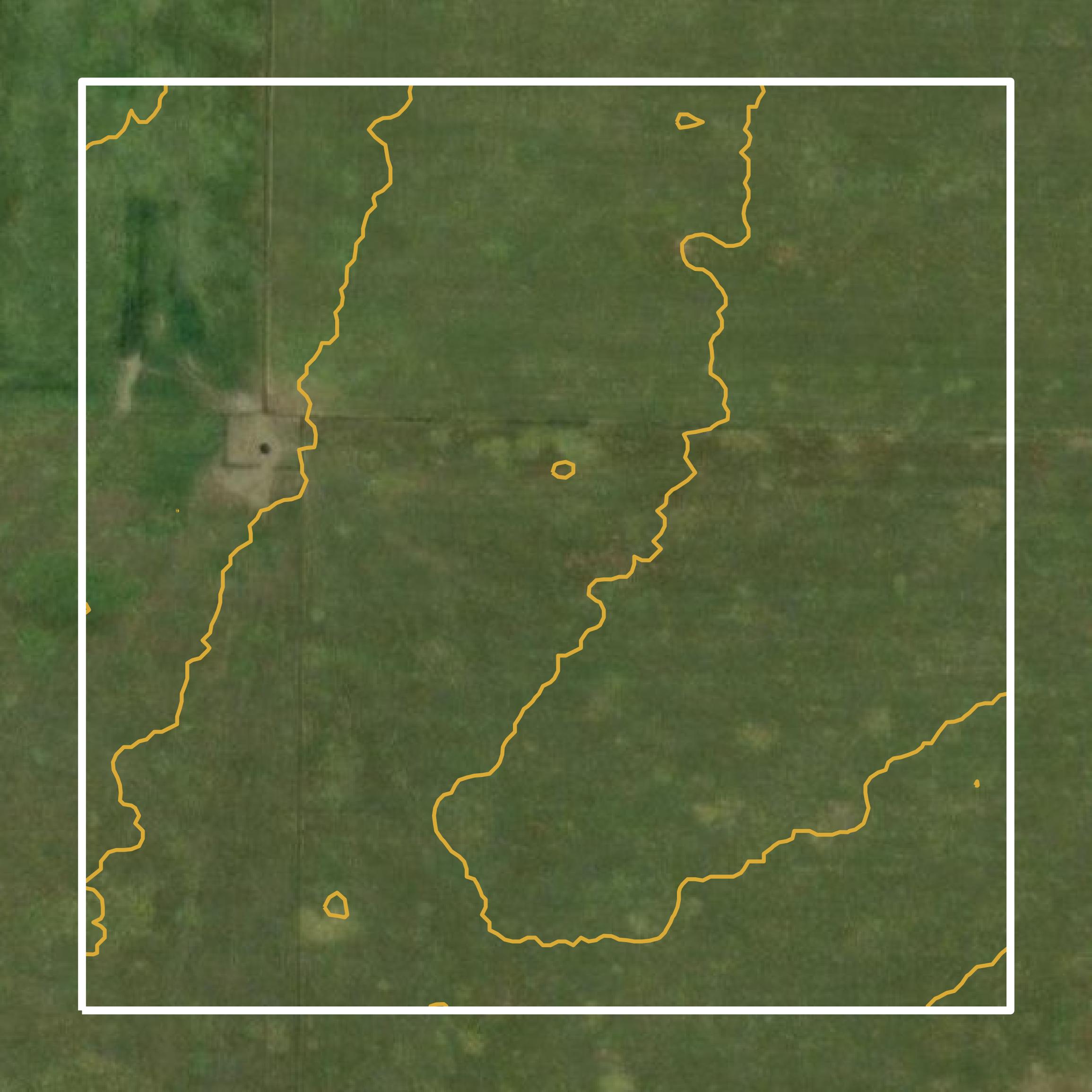 This image shows a contour map in Benton County created using GIS data in Equator.