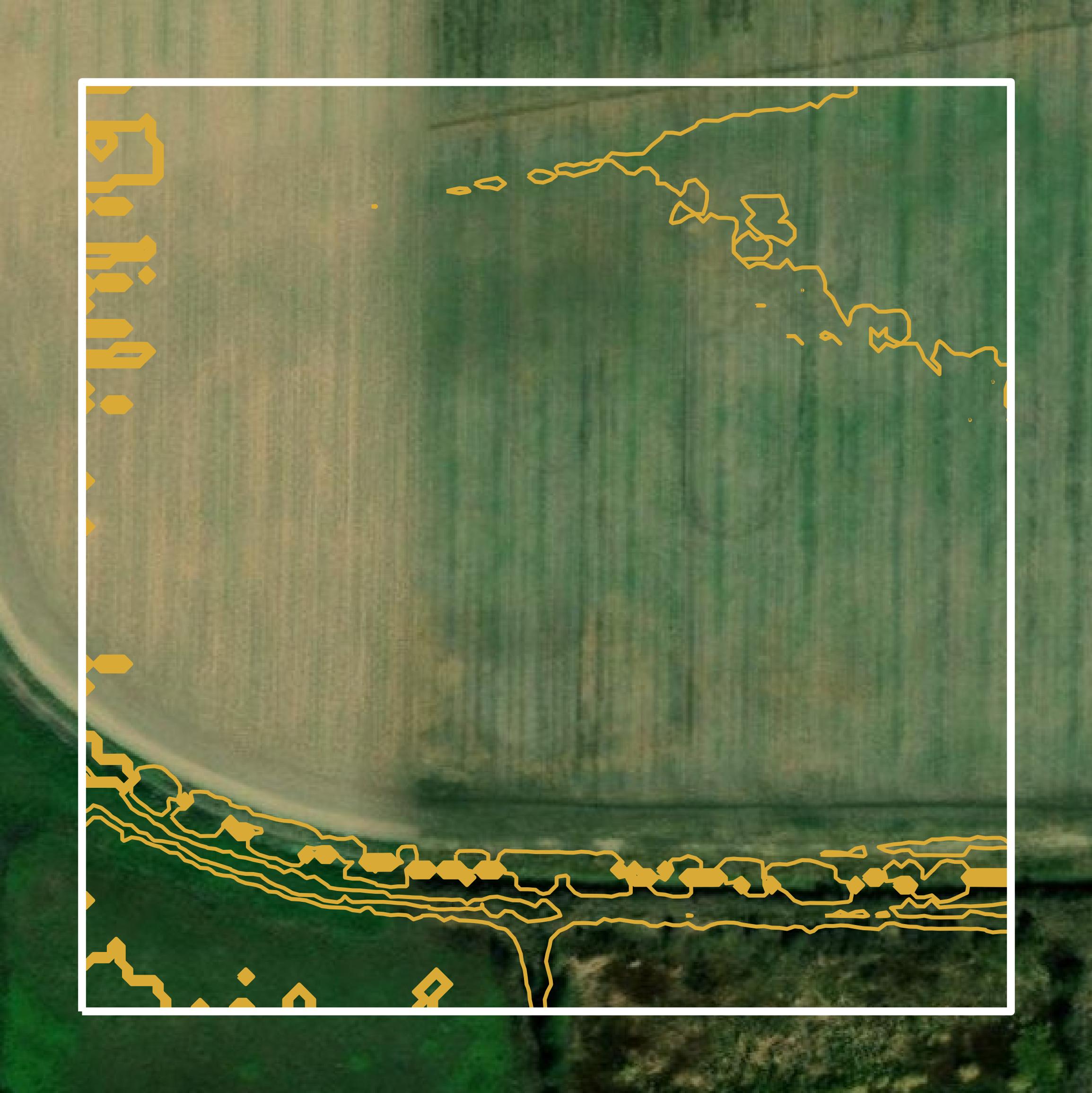 This image shows a contour map in Chicot County created using GIS data in Equator.