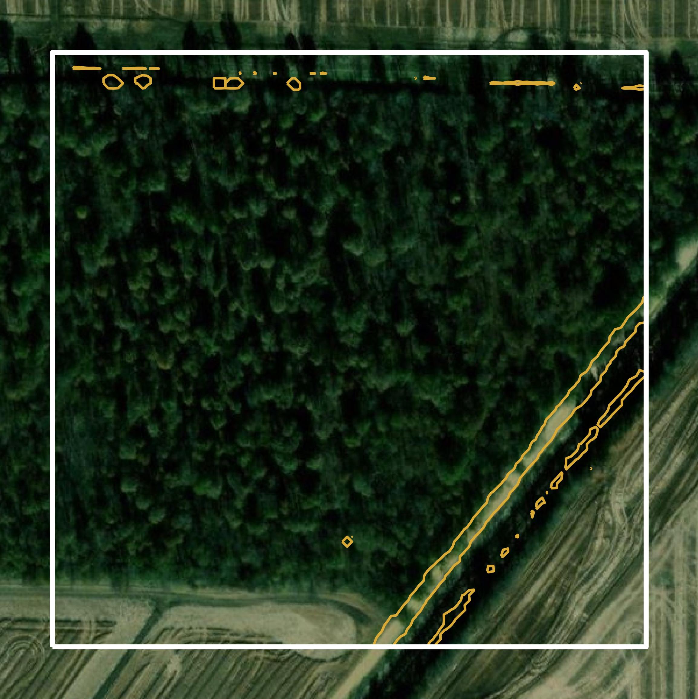 This image shows a contour map in Clay County created using GIS data in Equator.