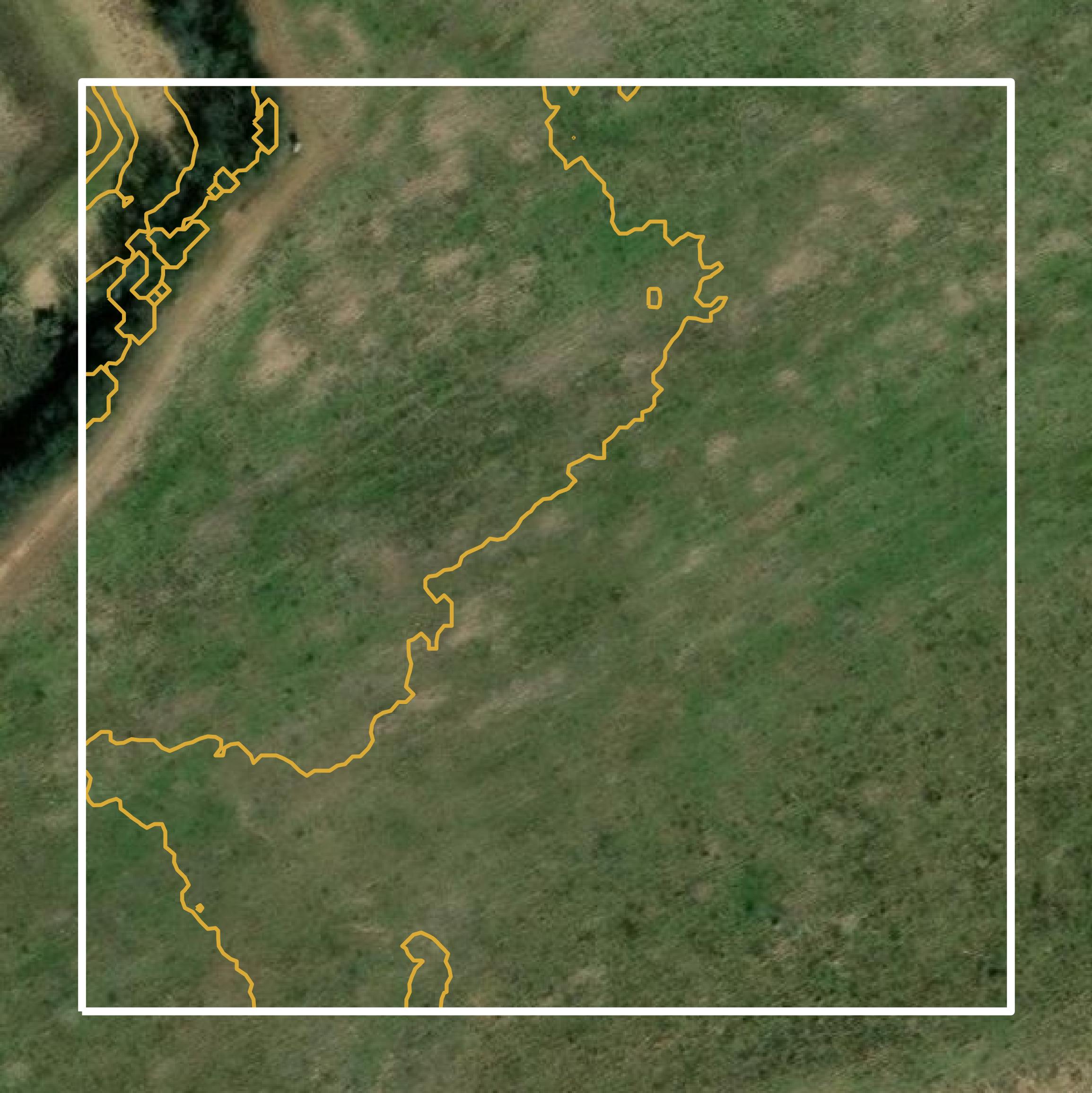This image shows a contour map in Conway County created using GIS data in Equator.