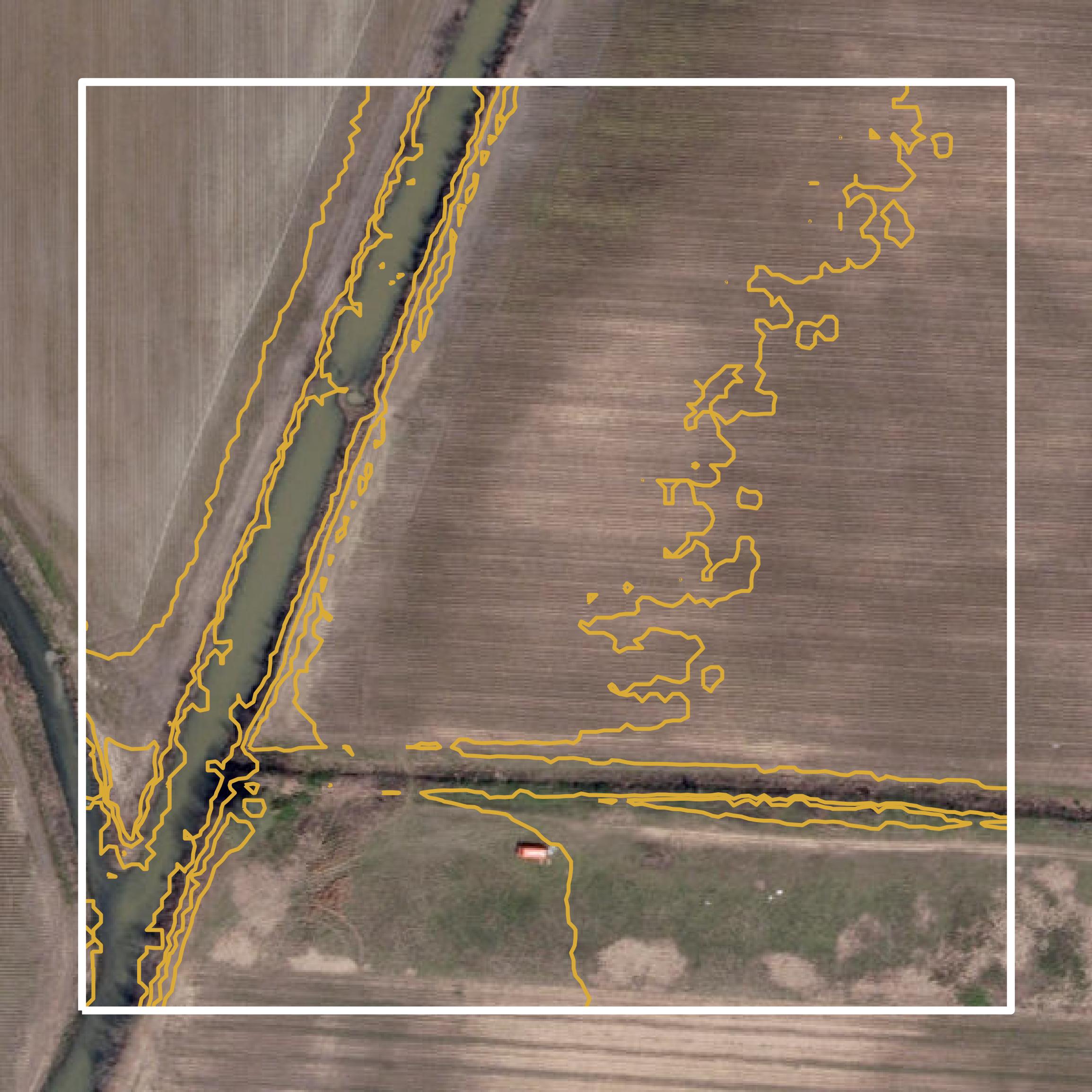 This image shows a contour map in Craighead County created using GIS data in Equator.